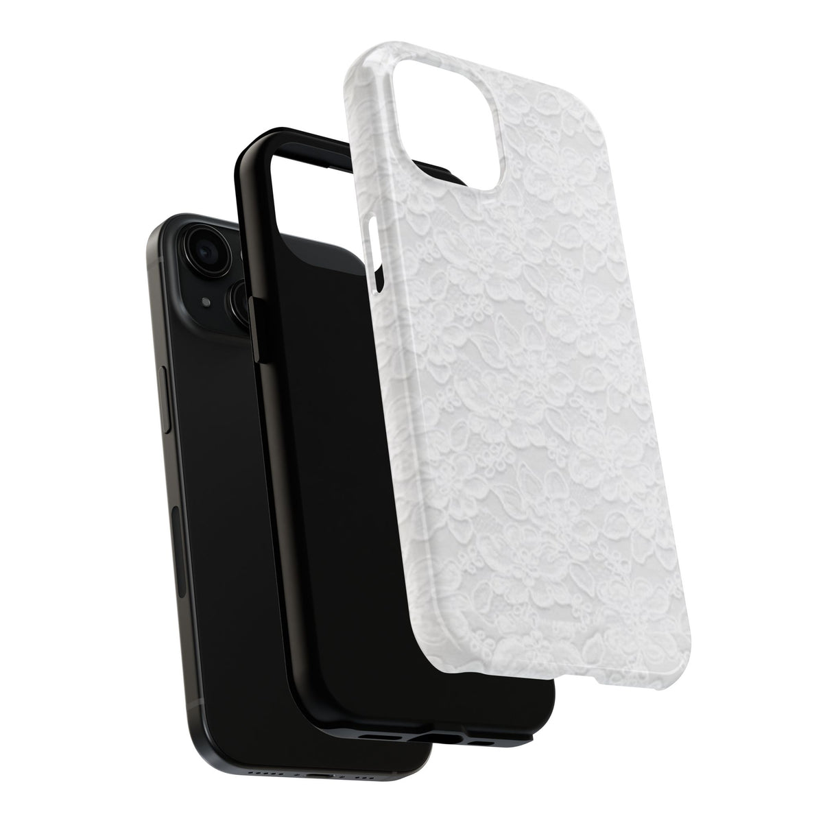 White Lace Coquette Phone Case