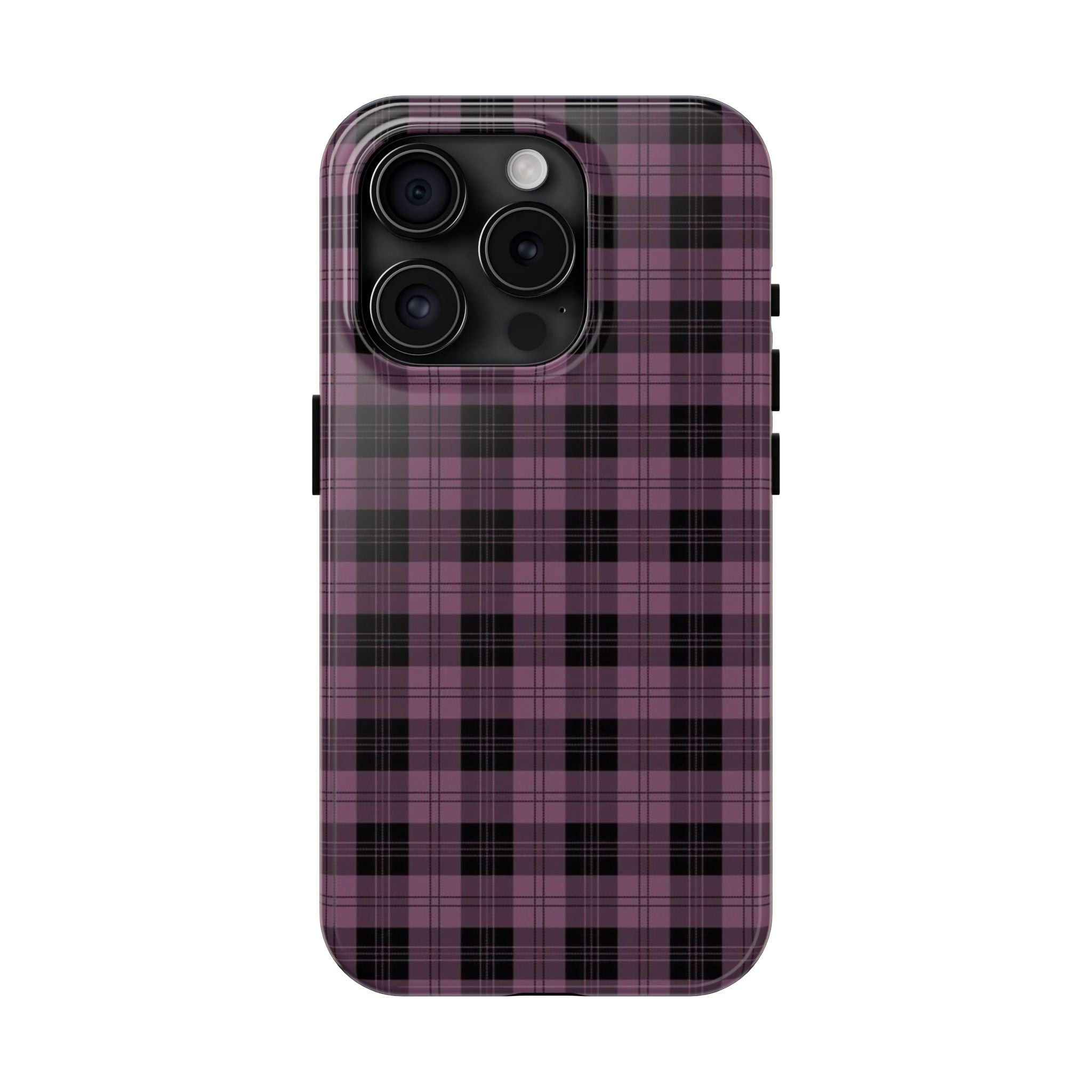 Emo Dark Pink Gingham Plaid Phone Case  - Tough Impact-Resistant Case