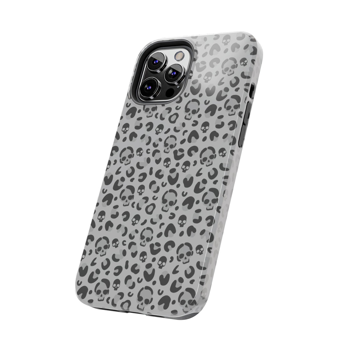 Skull Cheetah Grey Leopard Phone Case