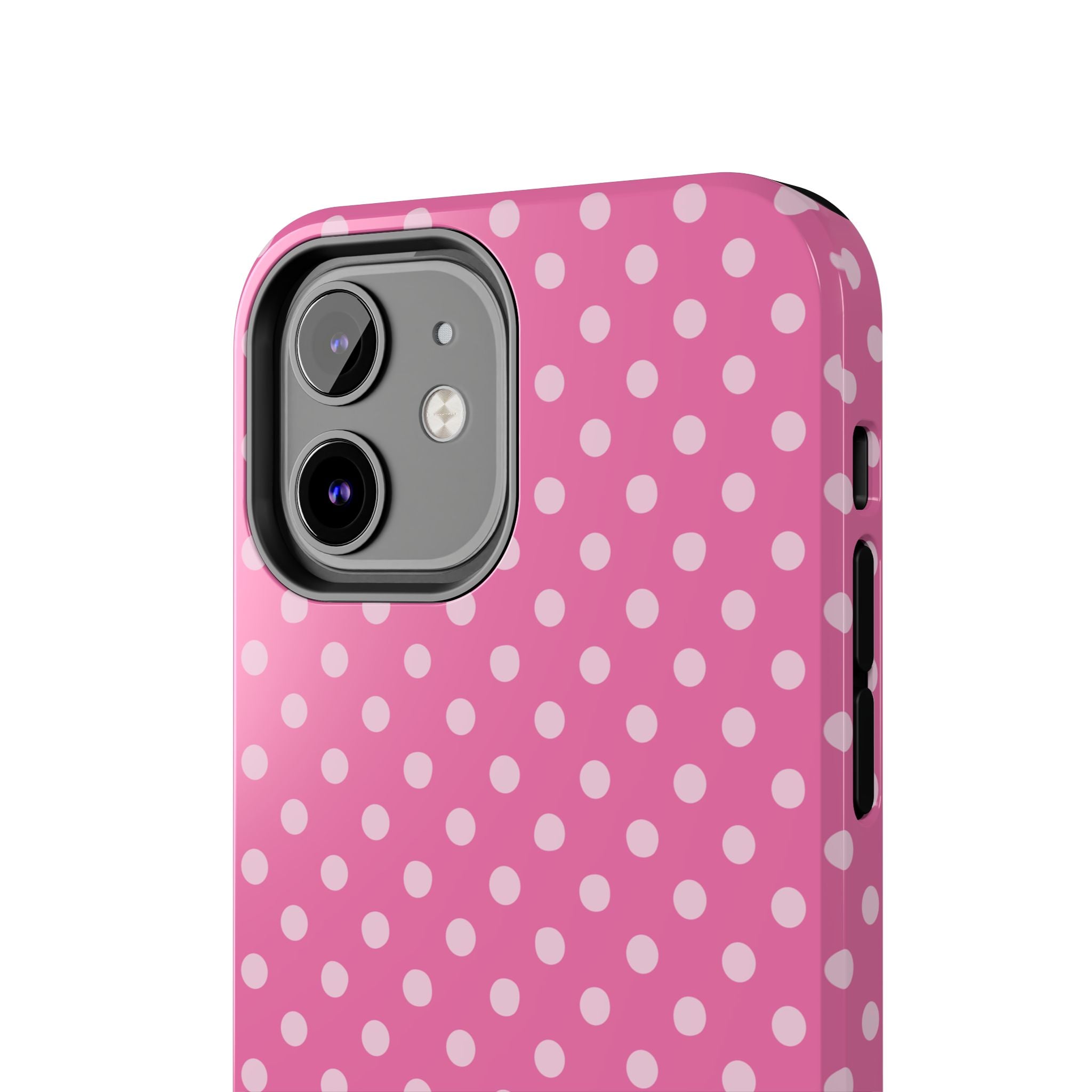 Pink on Pink Polka Dot Phone Case  - Tough Impact-Resistant Case