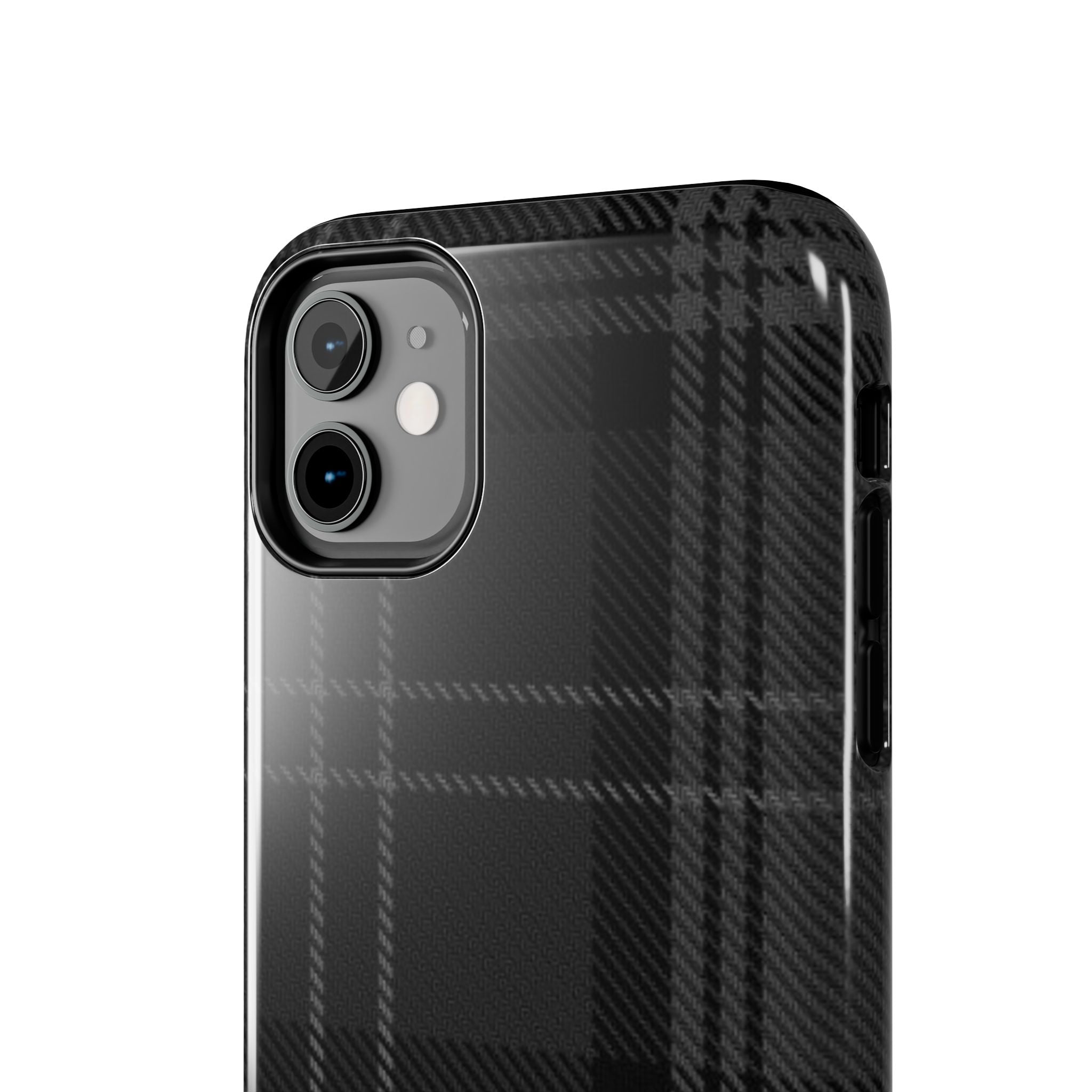 Black Plaid Phone Case  - Tough Impact-Resistant Case