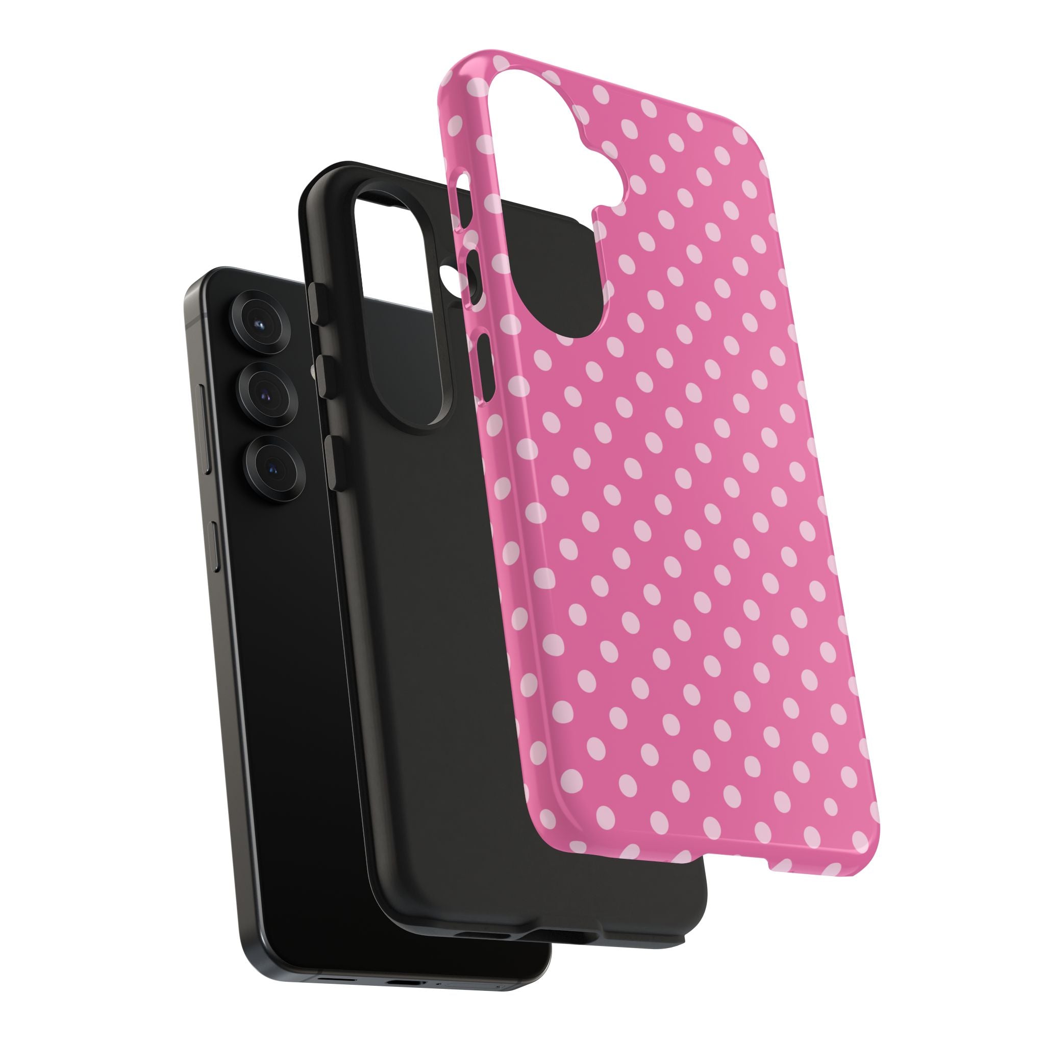 Pink on Pink Polka Dot Phone Case  - Tough Impact-Resistant Case
