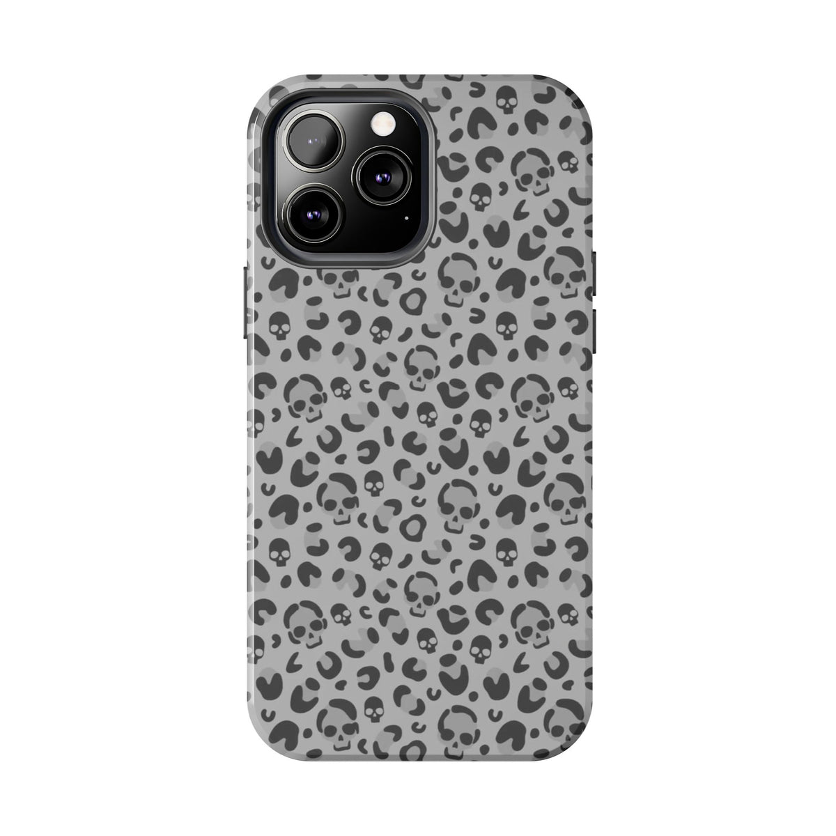 Skull Cheetah Grey Leopard Phone Case