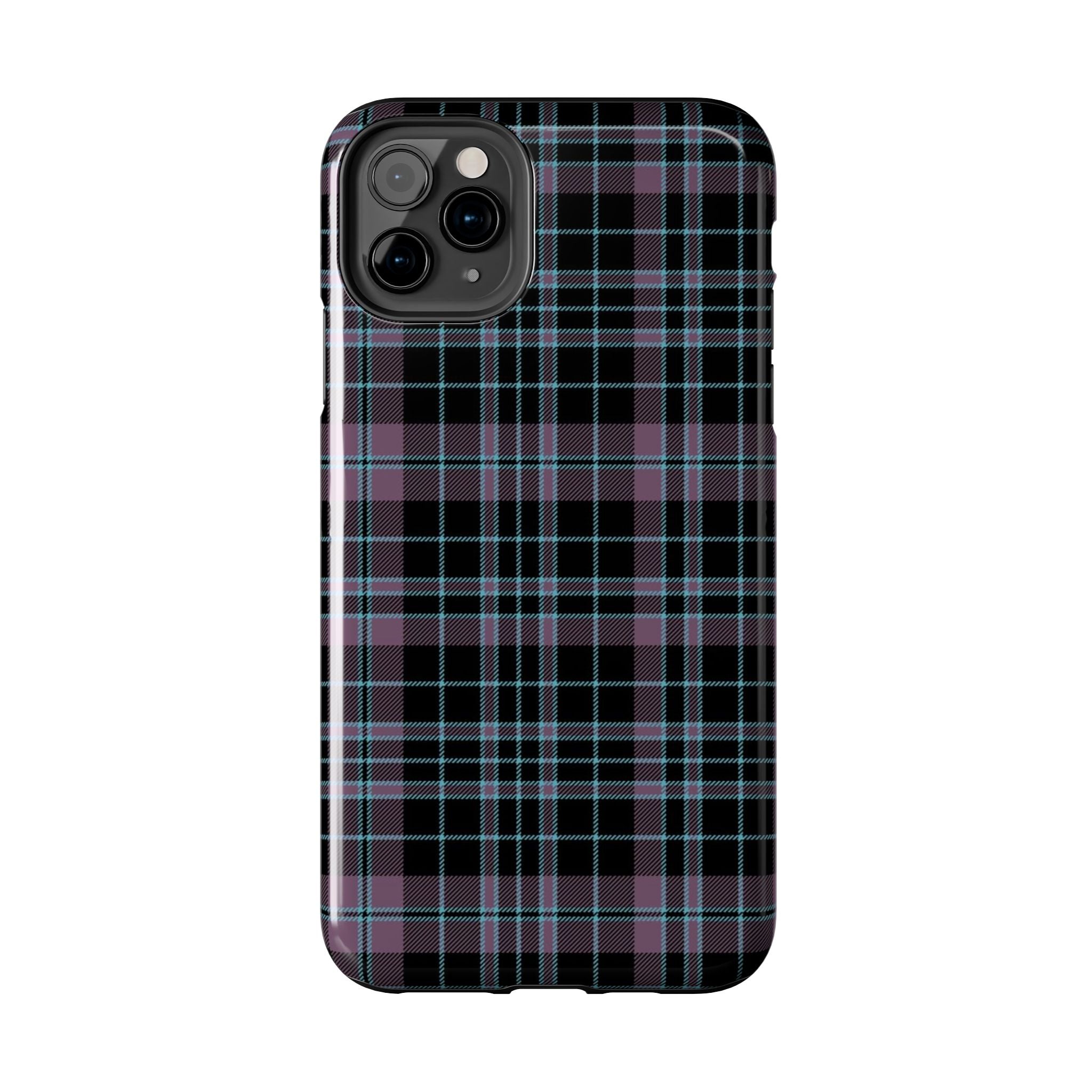 Punk Purple and Blue Plaid Phone Case