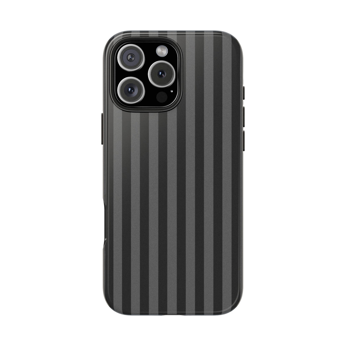 Dark Grey and Black Stripes Phone Case