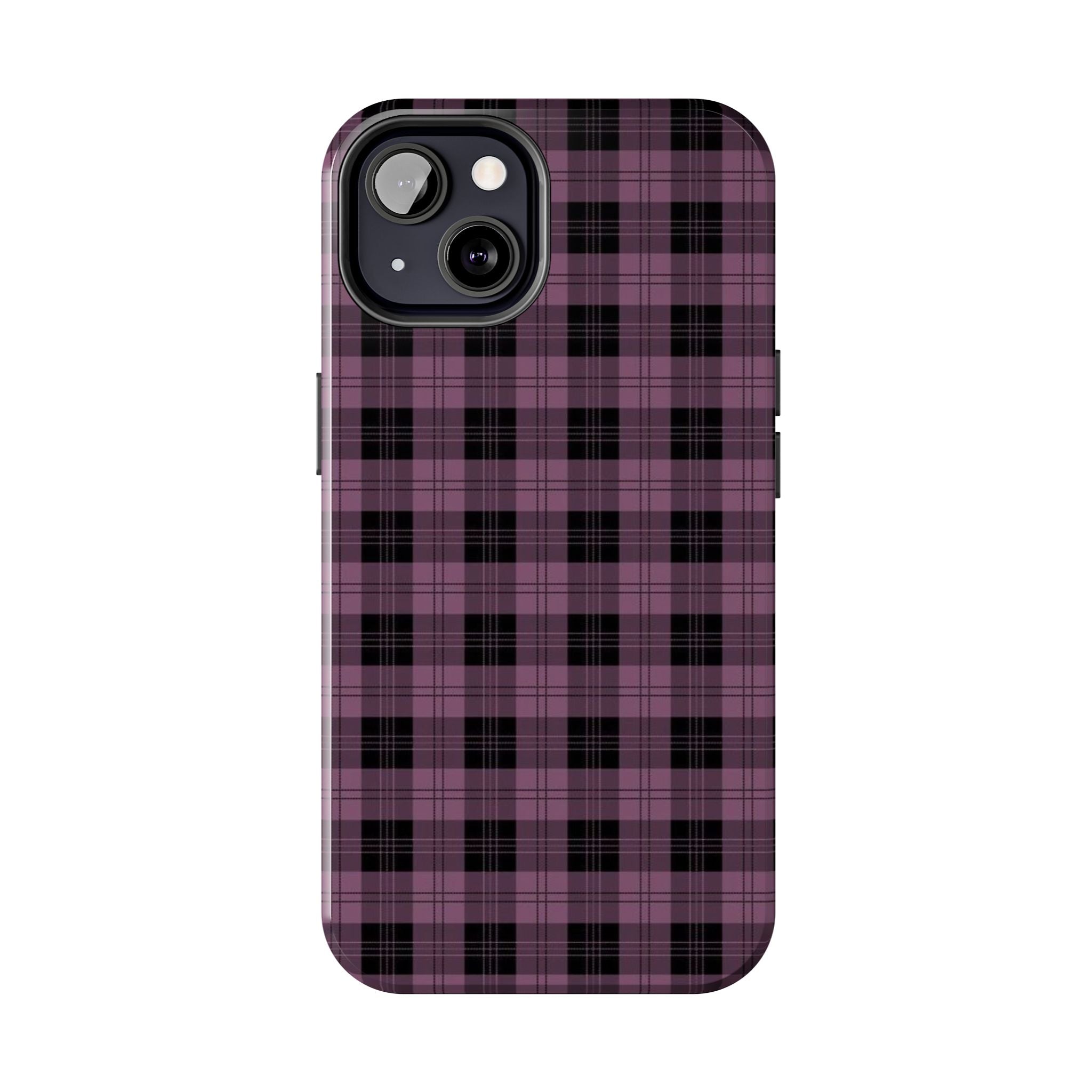 Emo Dark Pink Gingham Plaid Phone Case  - Tough Impact-Resistant Case