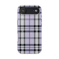 Lavender Light Purple Gingham Plaid Phone Case  - Tough Impact-Resistant Case