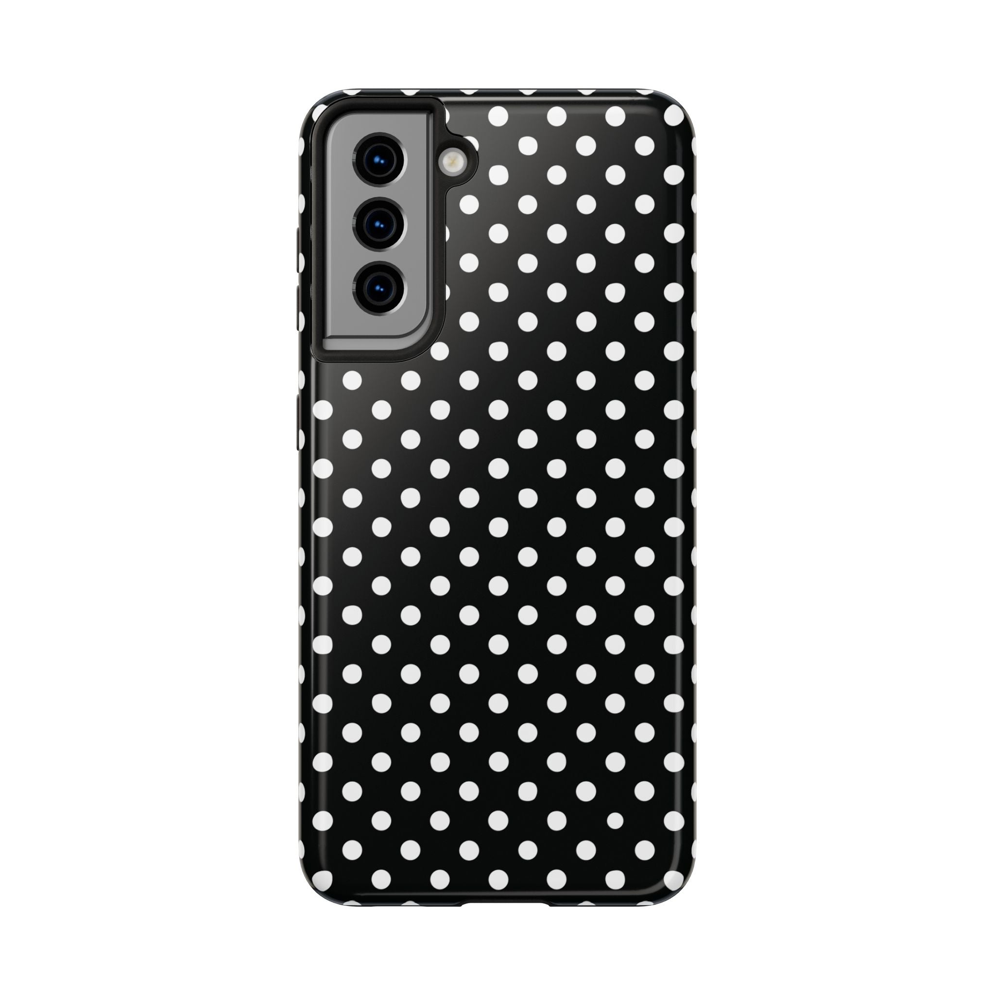 Black and White Polka Dot Phone Case  - Tough Impact-Resistant Case