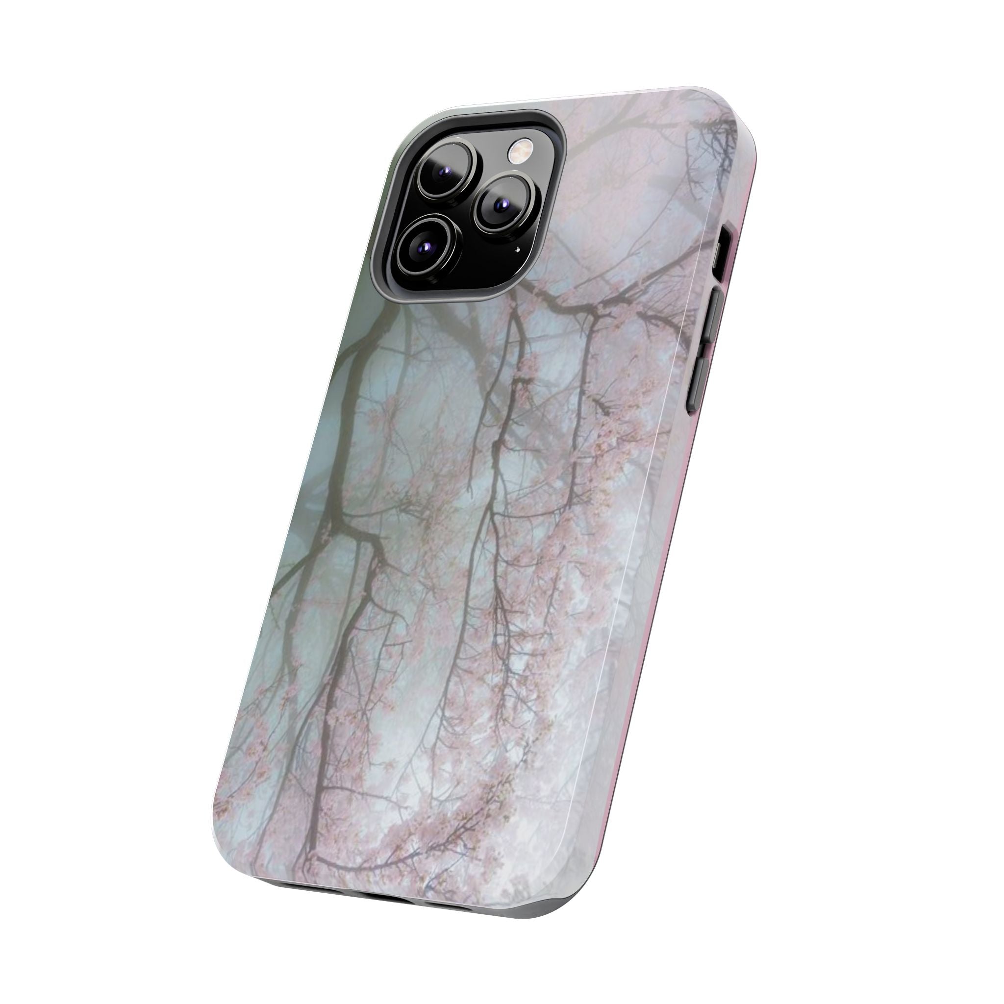 Foggy Cherry Blossom Cyber Phone Case  - Tough Impact-Resistant Case