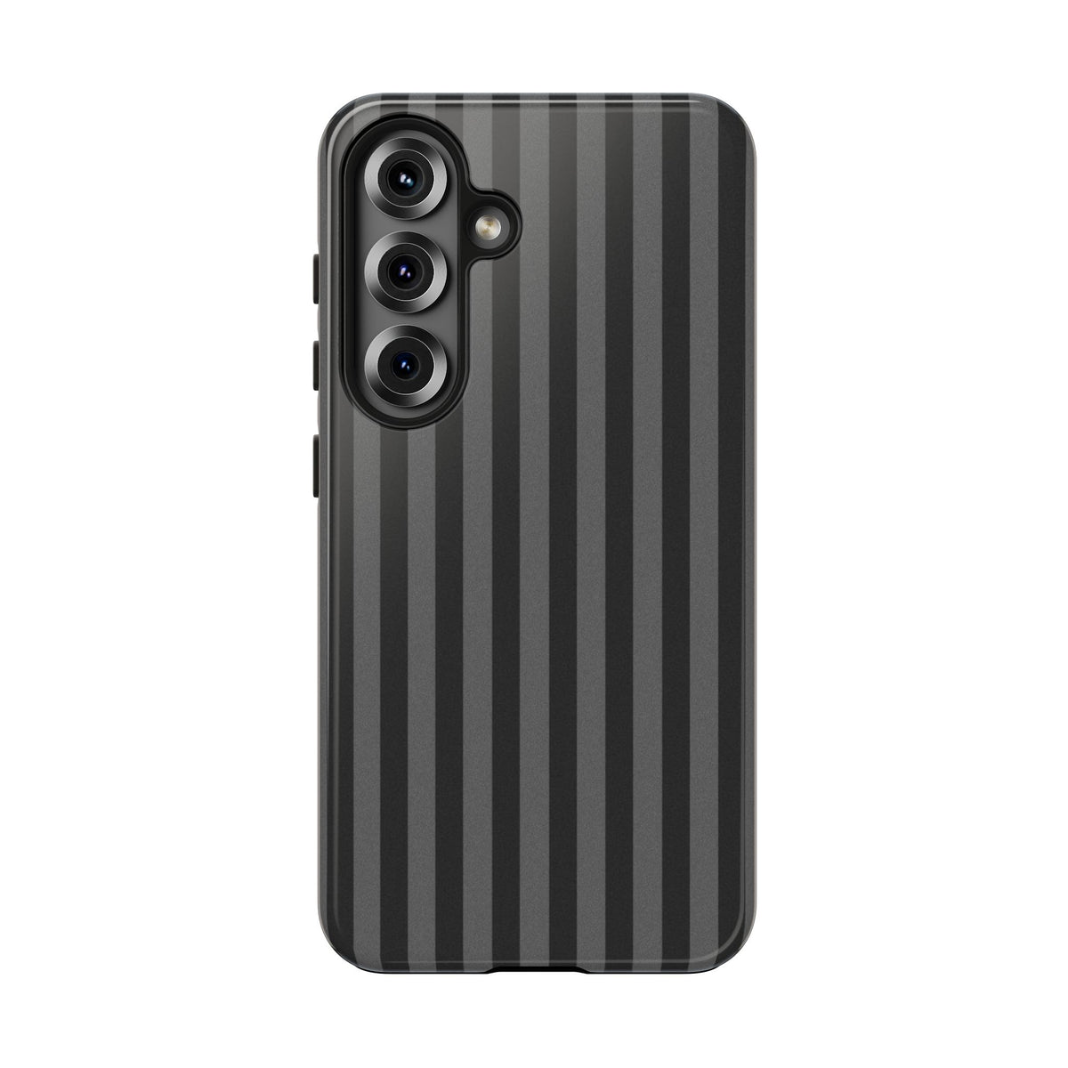 Dark Grey and Black Stripes Phone Case