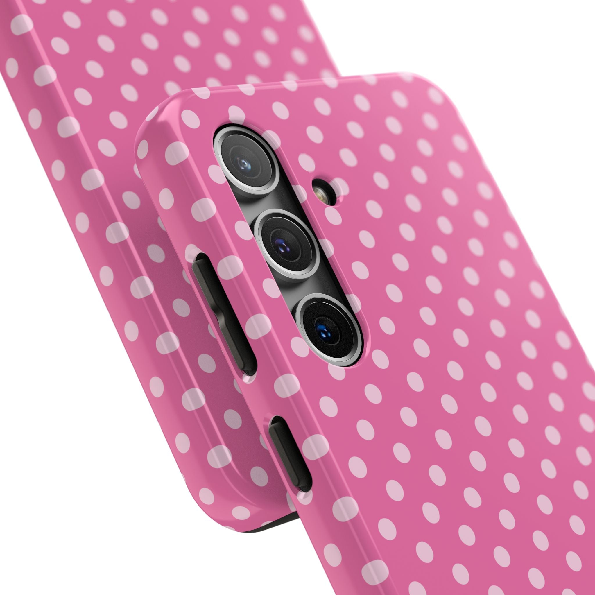 Pink on Pink Polka Dot Phone Case  - Tough Impact-Resistant Case