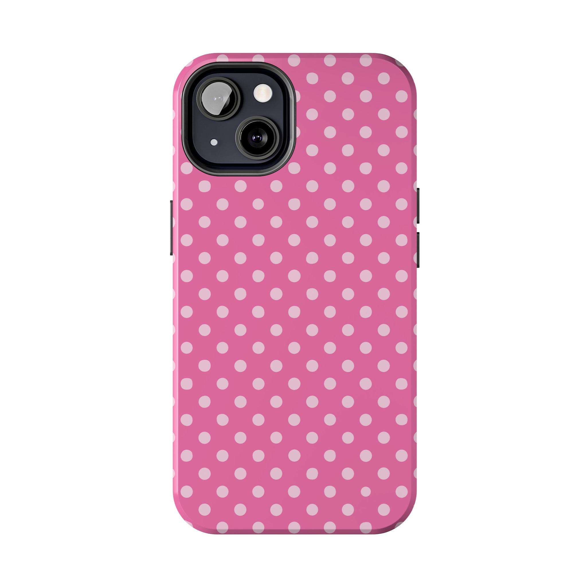 Pink on Pink Polka Dot Phone Case  - Tough Impact-Resistant Case