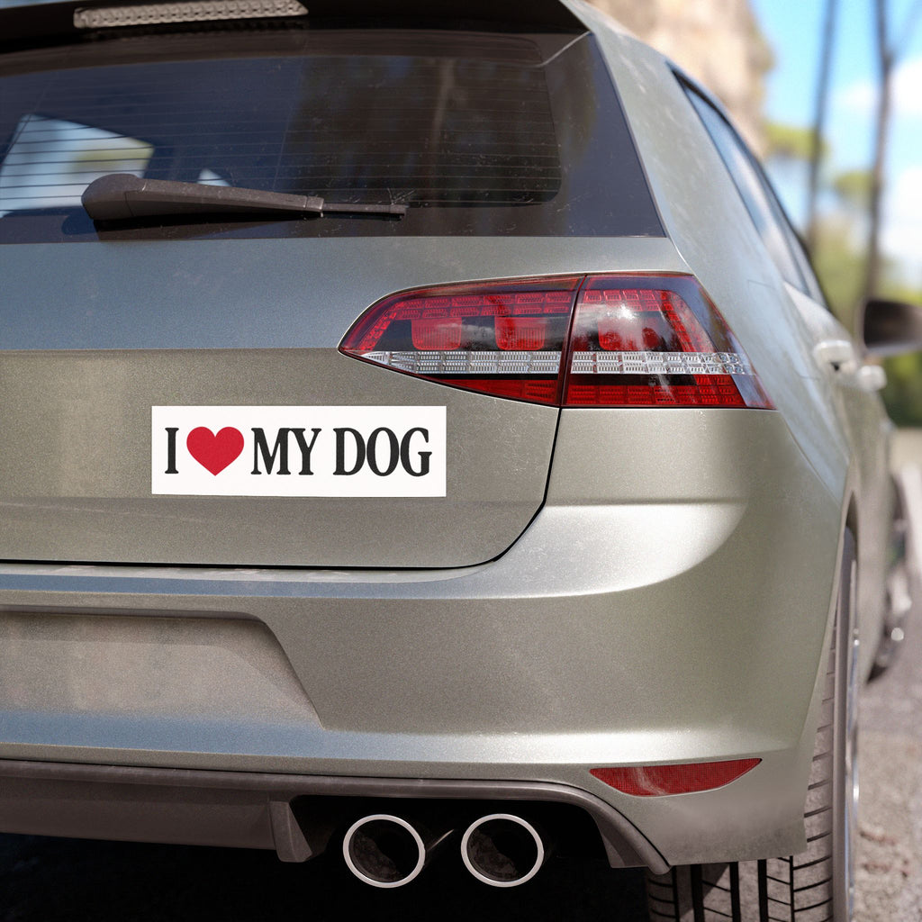 I Love My Dog I heart My Dog Cute Gift Car Bumper Magnet