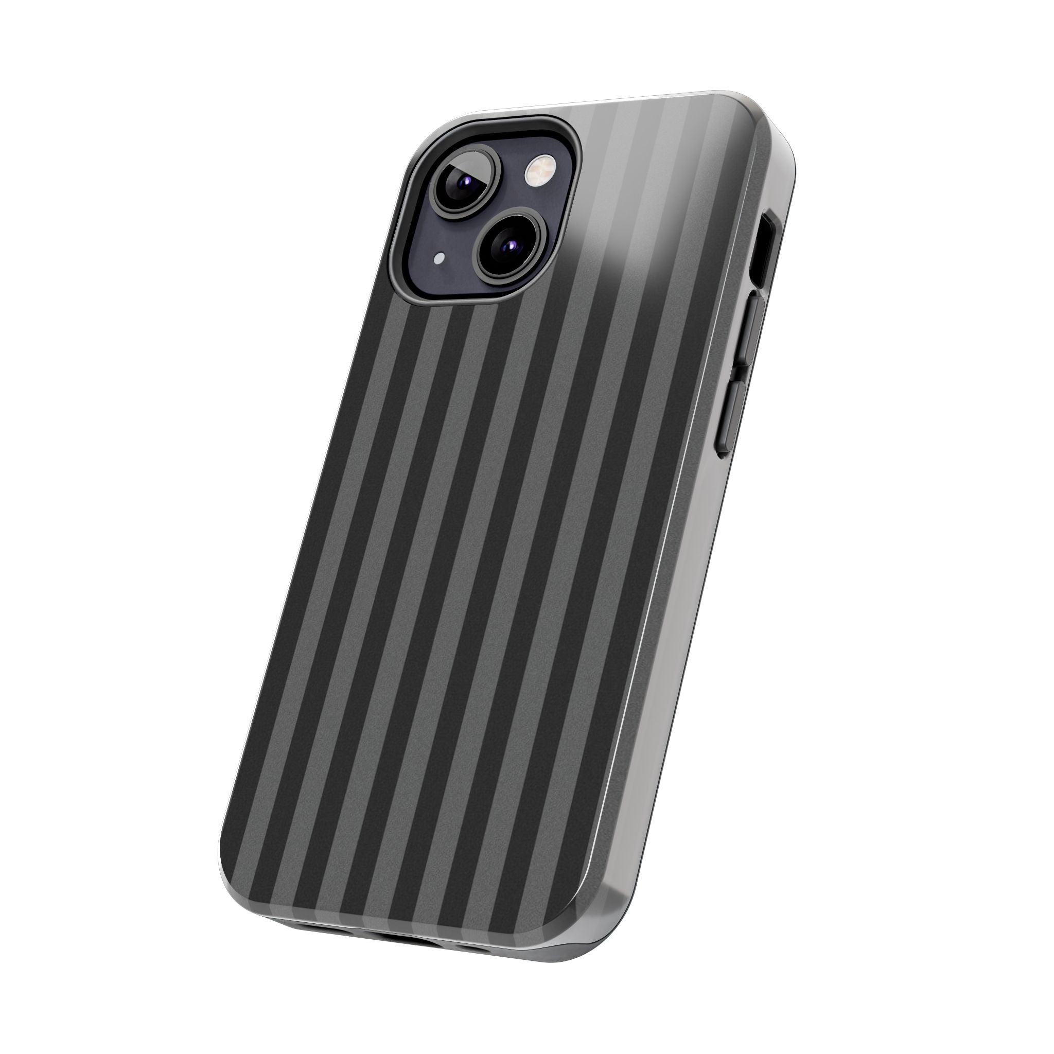 Dark Grey and Black Stripes Phone Case