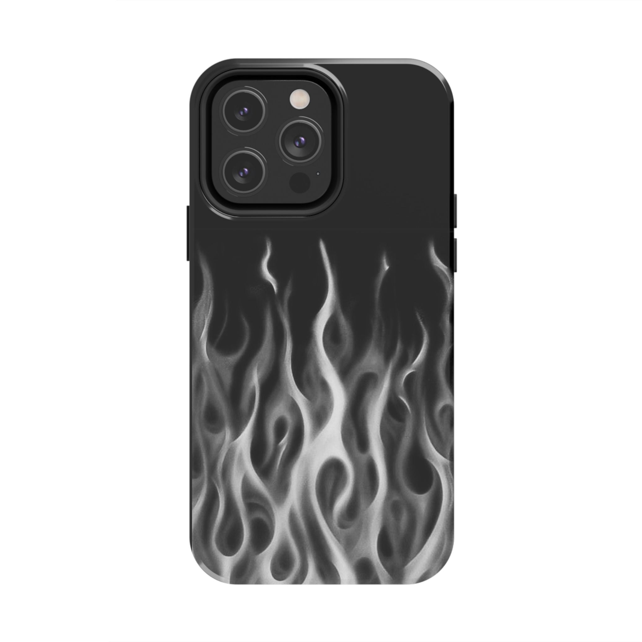 White Airbrush Flames Phone Case  - Tough Impact-Resistant Case