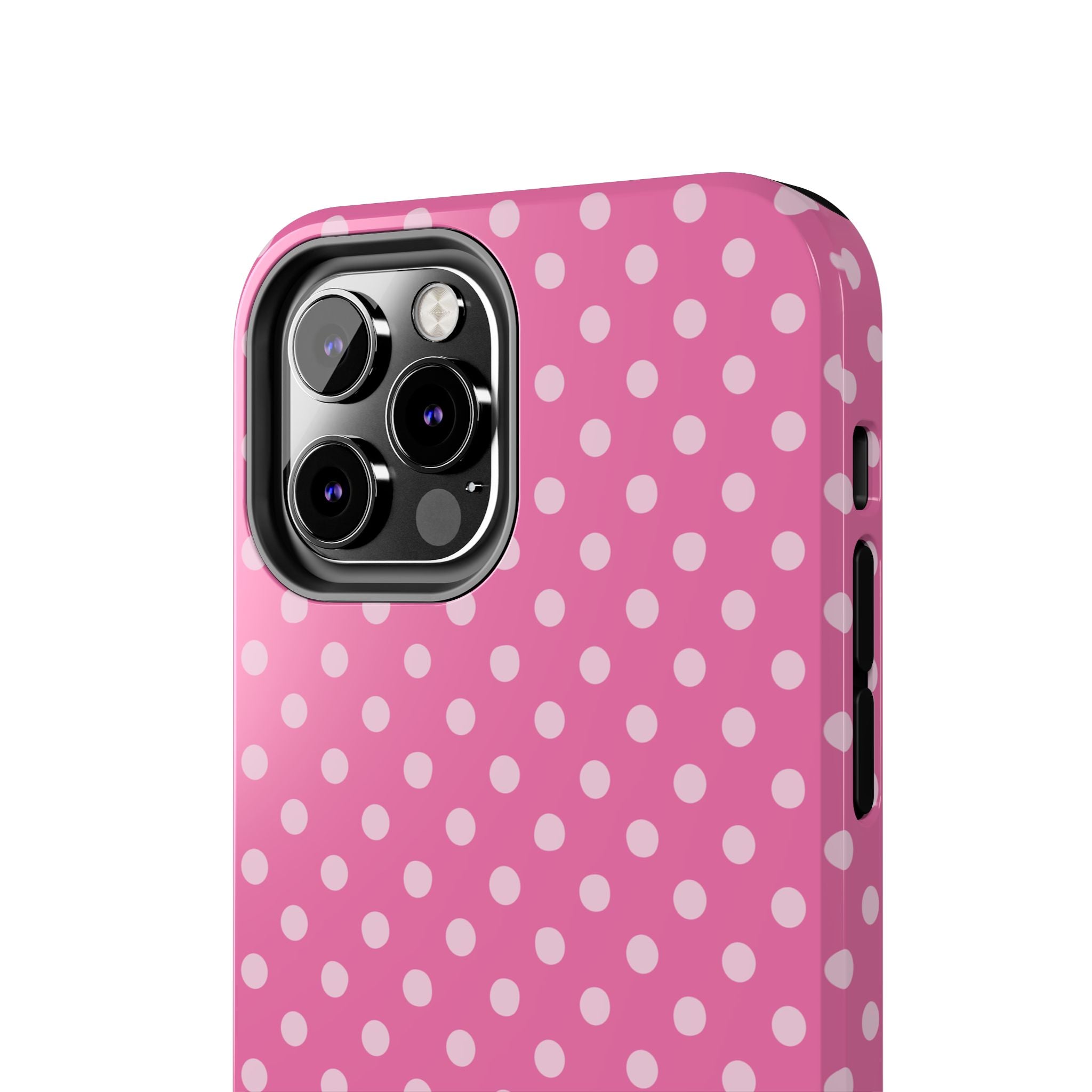 Pink on Pink Polka Dot Phone Case  - Tough Impact-Resistant Case