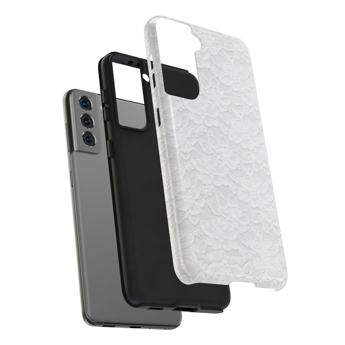 White Lace Coquette Phone Case