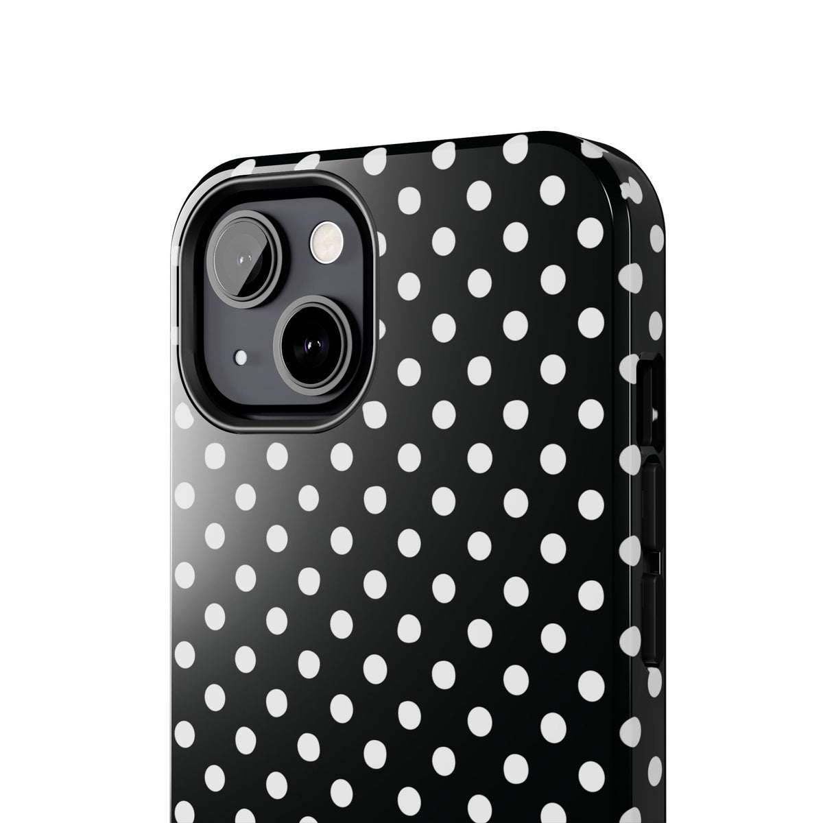 Black and White Polka Dot Phone Case  - Tough Impact-Resistant Case