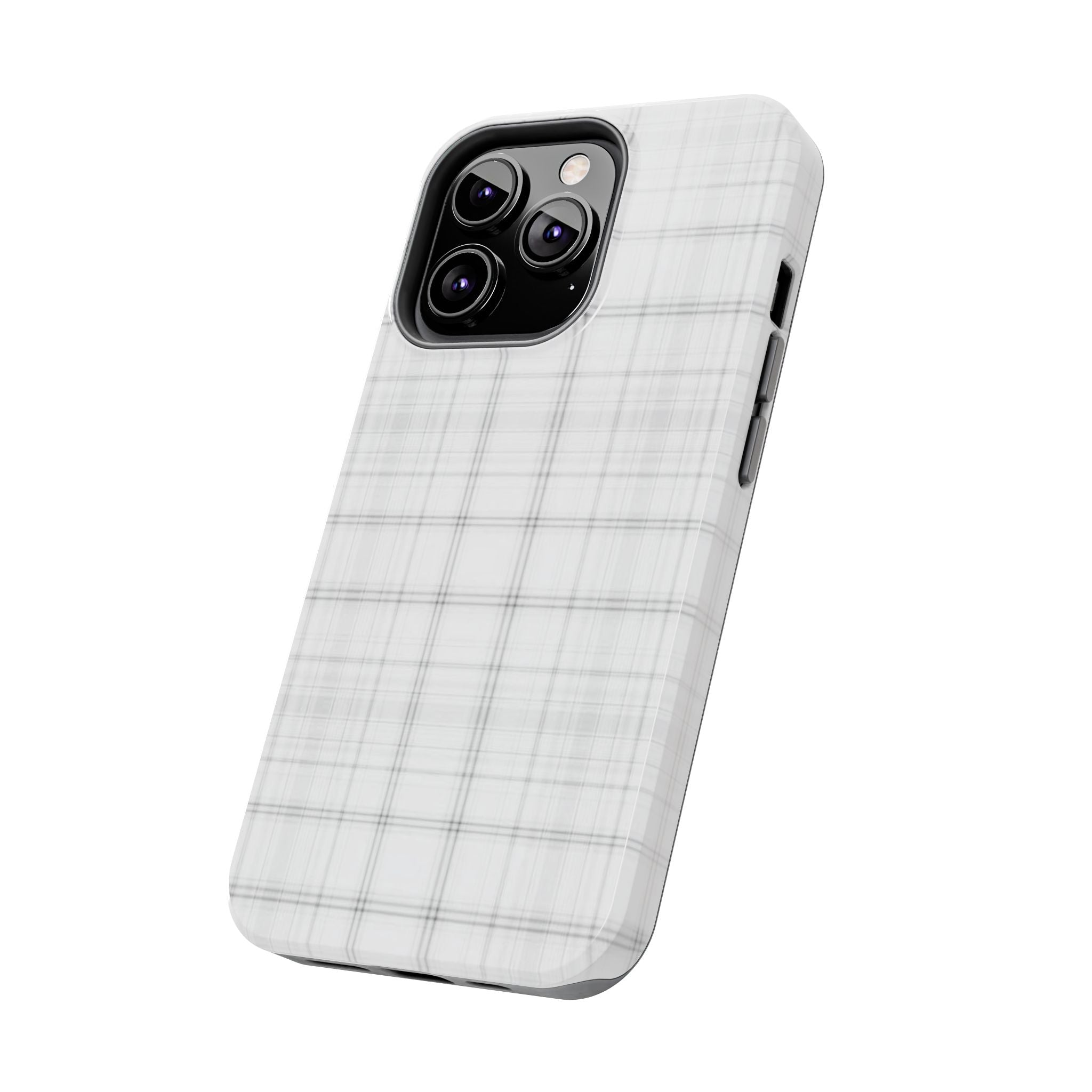 White Gingham Phone Case