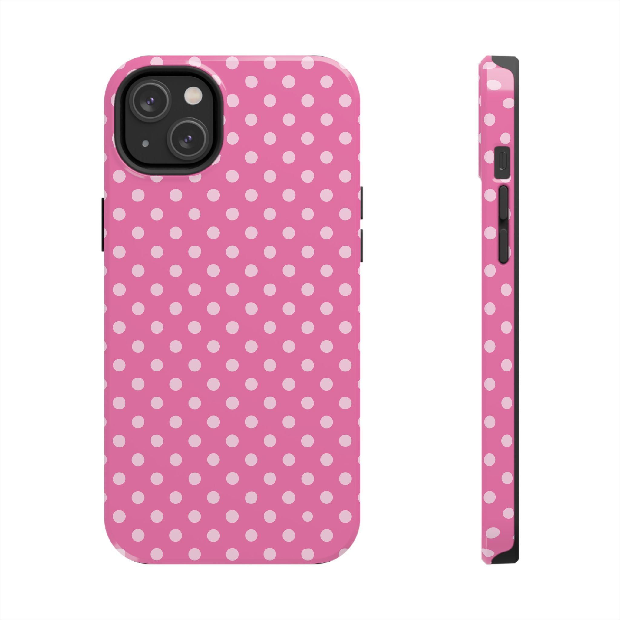 Pink on Pink Polka Dot Phone Case  - Tough Impact-Resistant Case