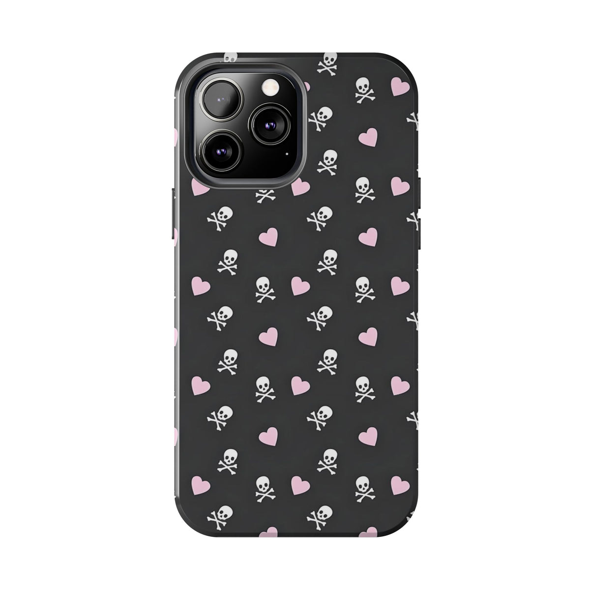 Cute Skulls and Hearts Phone Case  - Tough Impact-Resistant Case