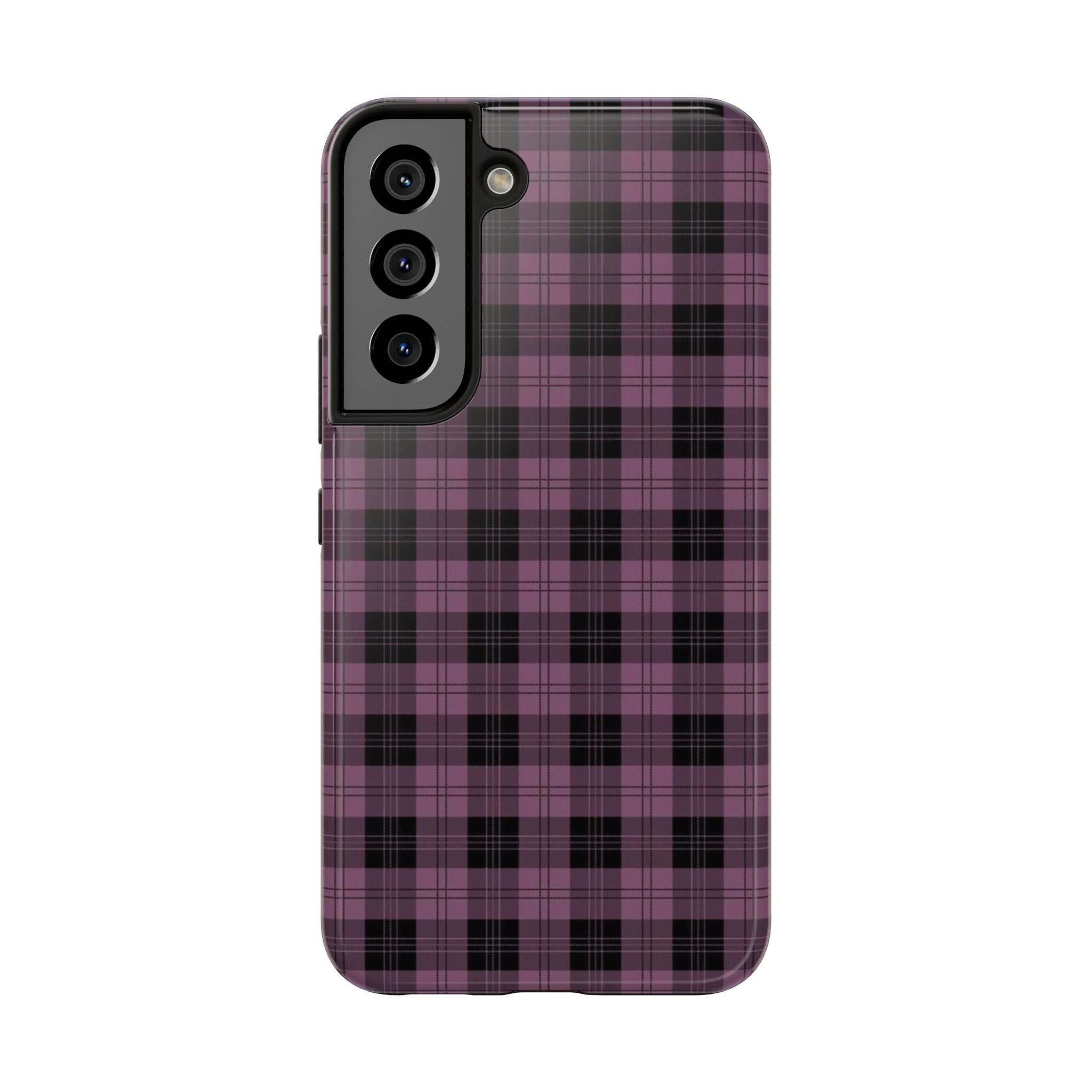 Emo Dark Pink Gingham Plaid Phone Case  - Tough Impact-Resistant Case