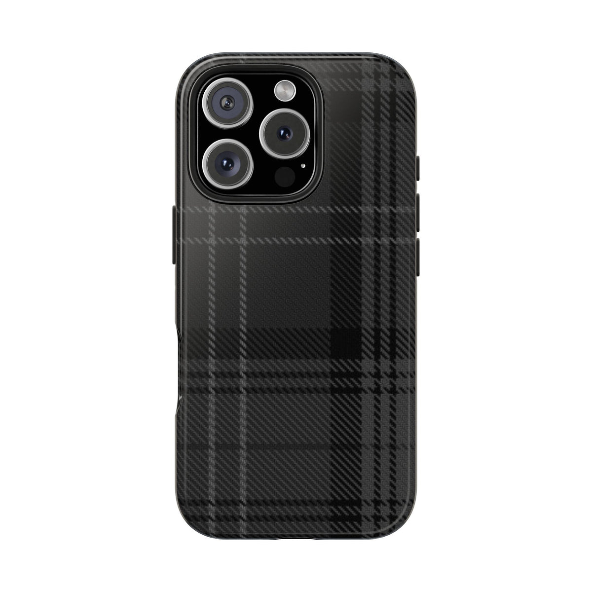 Black Plaid Gingham Phone Case