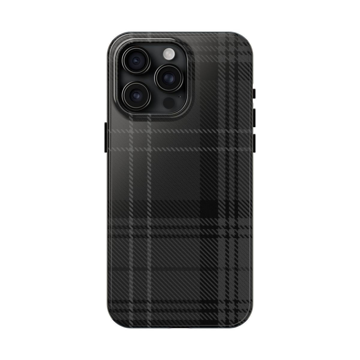 Black Plaid Gingham Phone Case