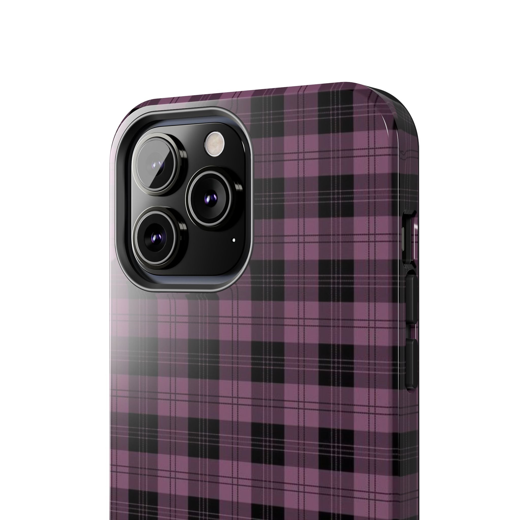 Emo Dark Pink Gingham Plaid Phone Case  - Tough Impact-Resistant Case