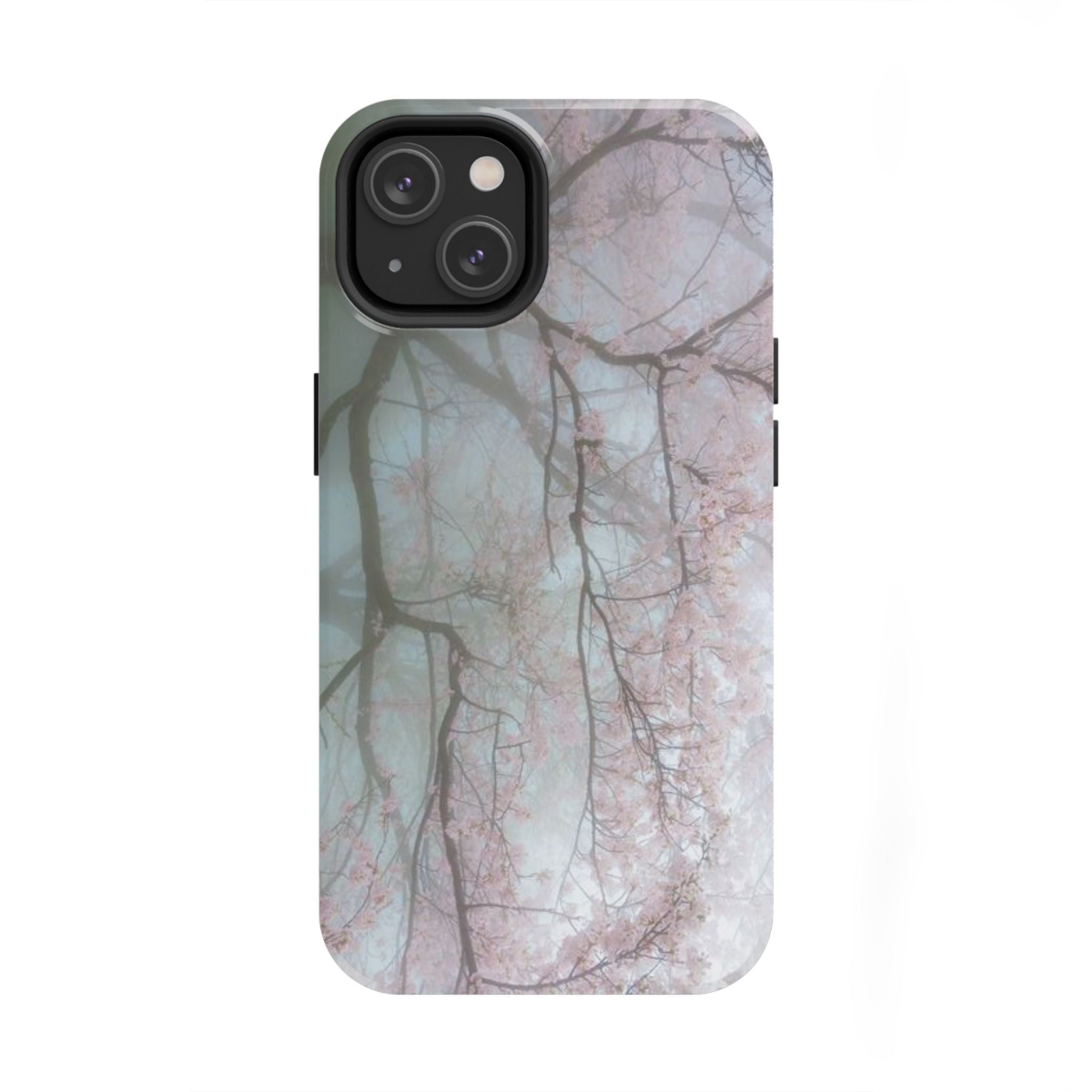 Foggy Cherry Blossom Cyber Phone Case  - Tough Impact-Resistant Case