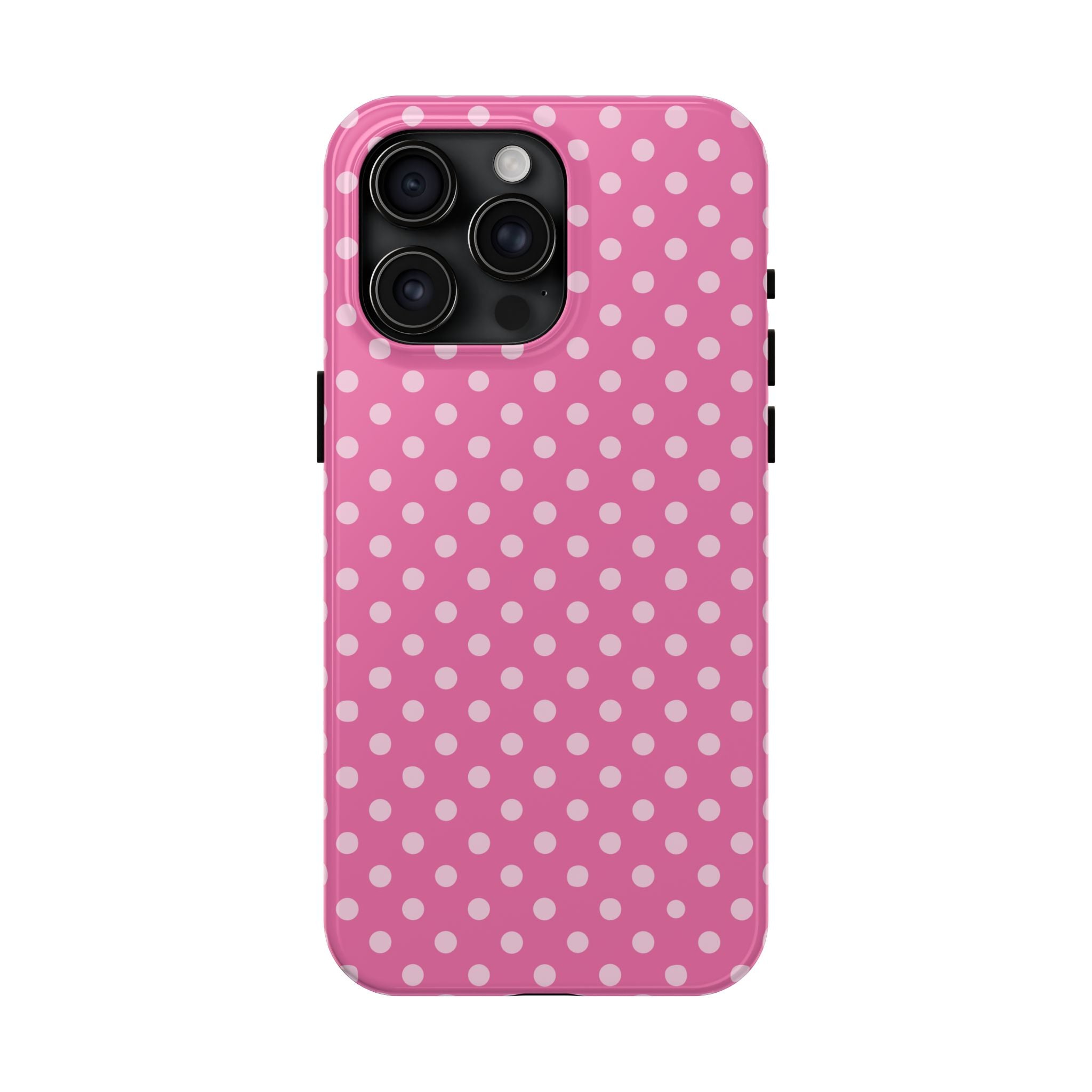 Pink on Pink Polka Dot Phone Case  - Tough Impact-Resistant Case