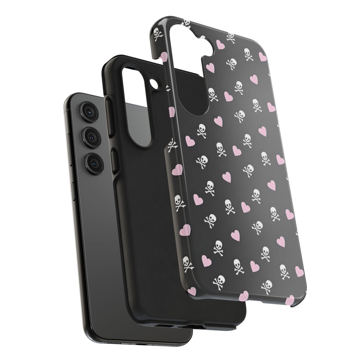Cute Skulls and Hearts Phone Case  - Tough Impact-Resistant Case