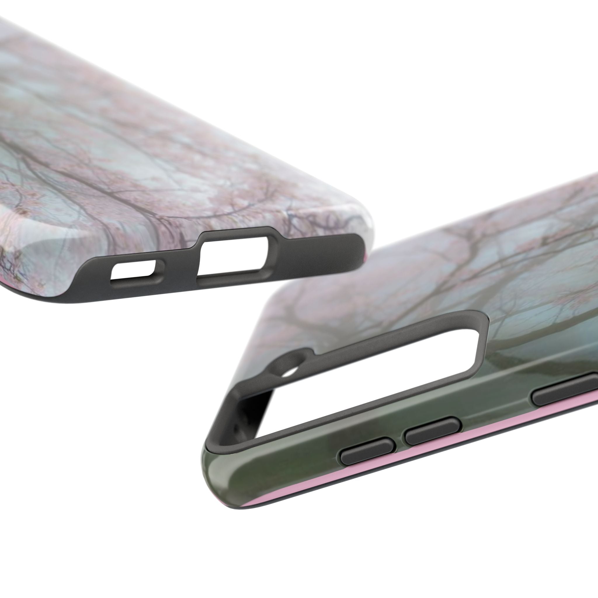 Foggy Cherry Blossom Cyber Phone Case  - Tough Impact-Resistant Case