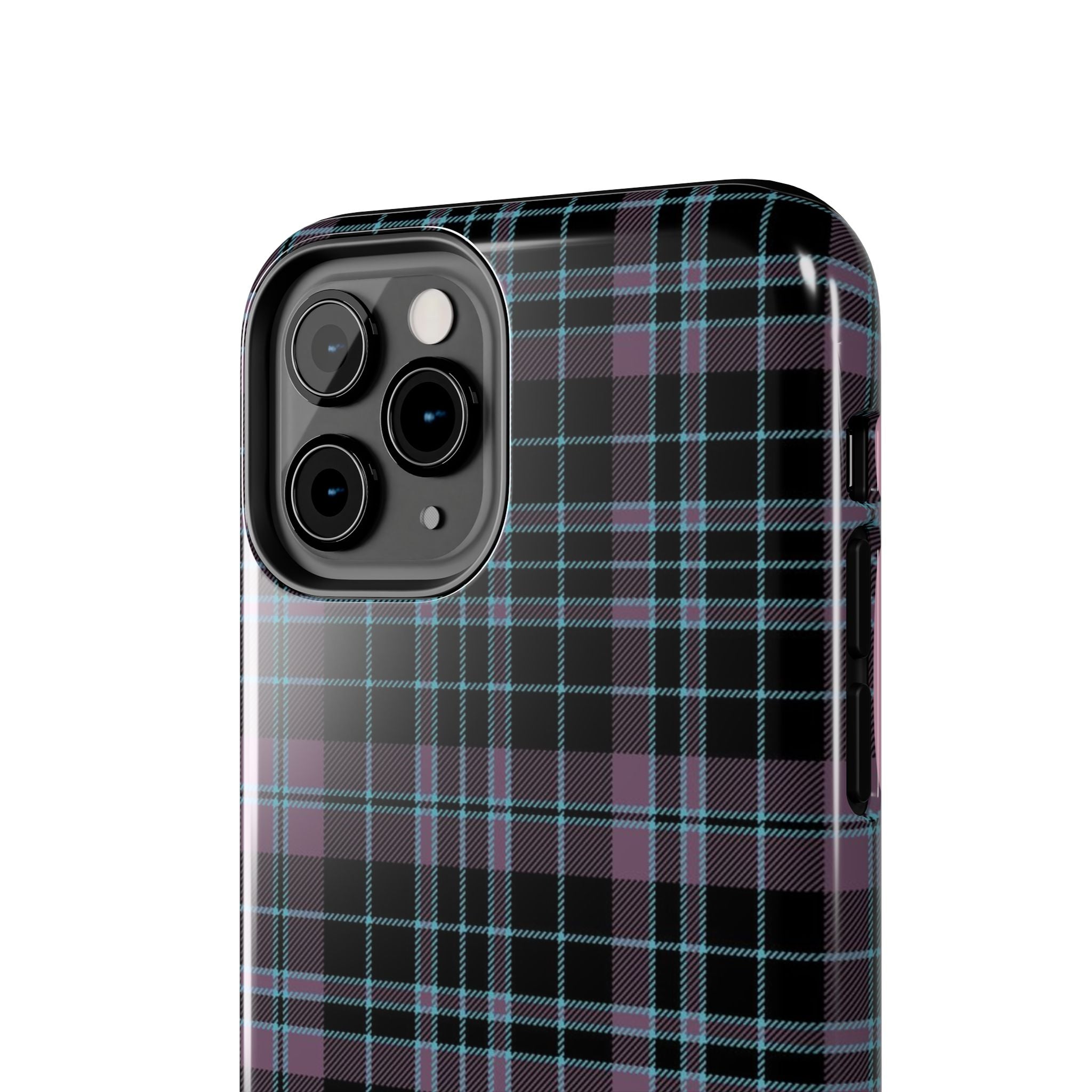 Punk Purple and Blue Plaid Phone Case
