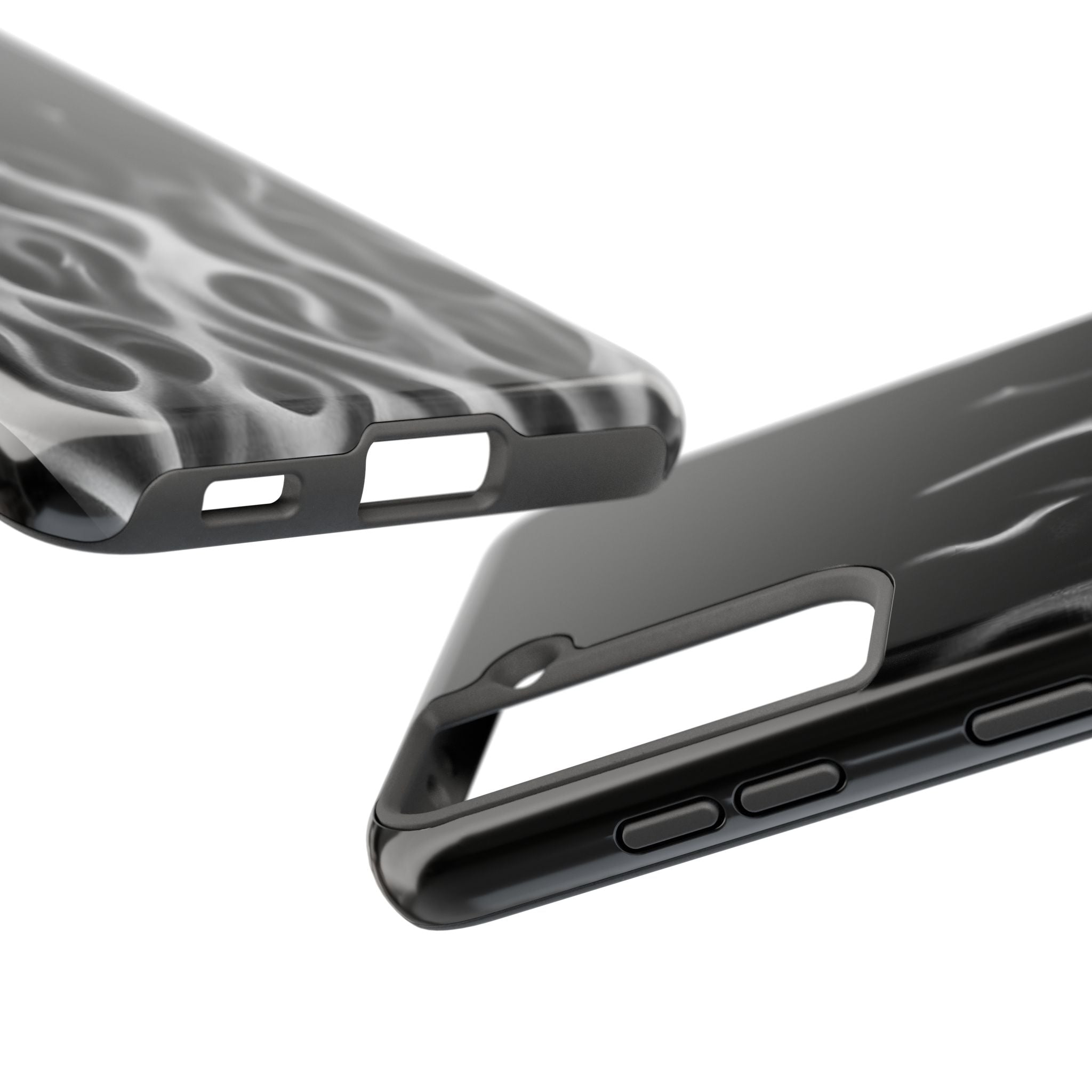 White Airbrush Flames Phone Case  - Tough Impact-Resistant Case