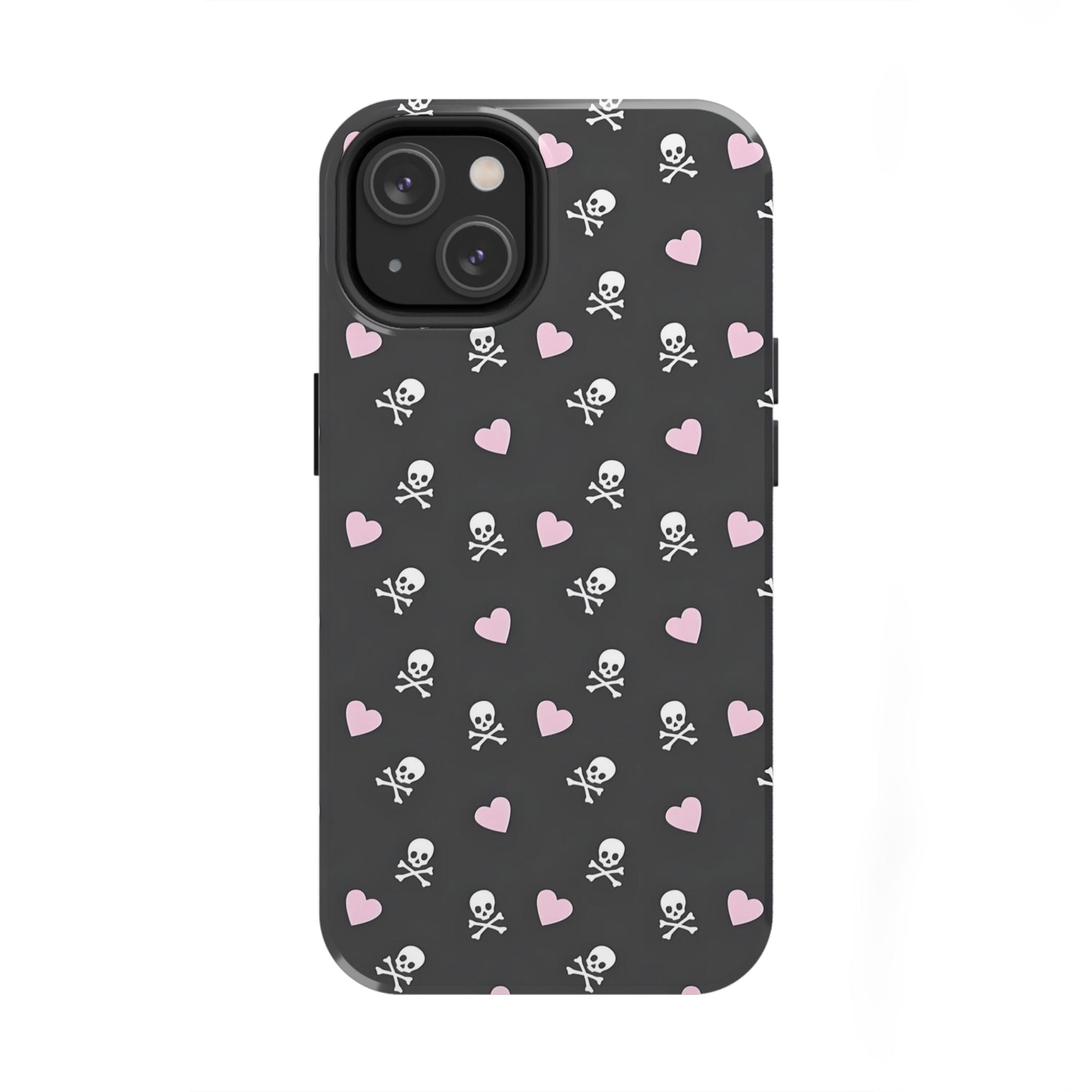 Cute Skulls and Hearts Phone Case  - Tough Impact-Resistant Case