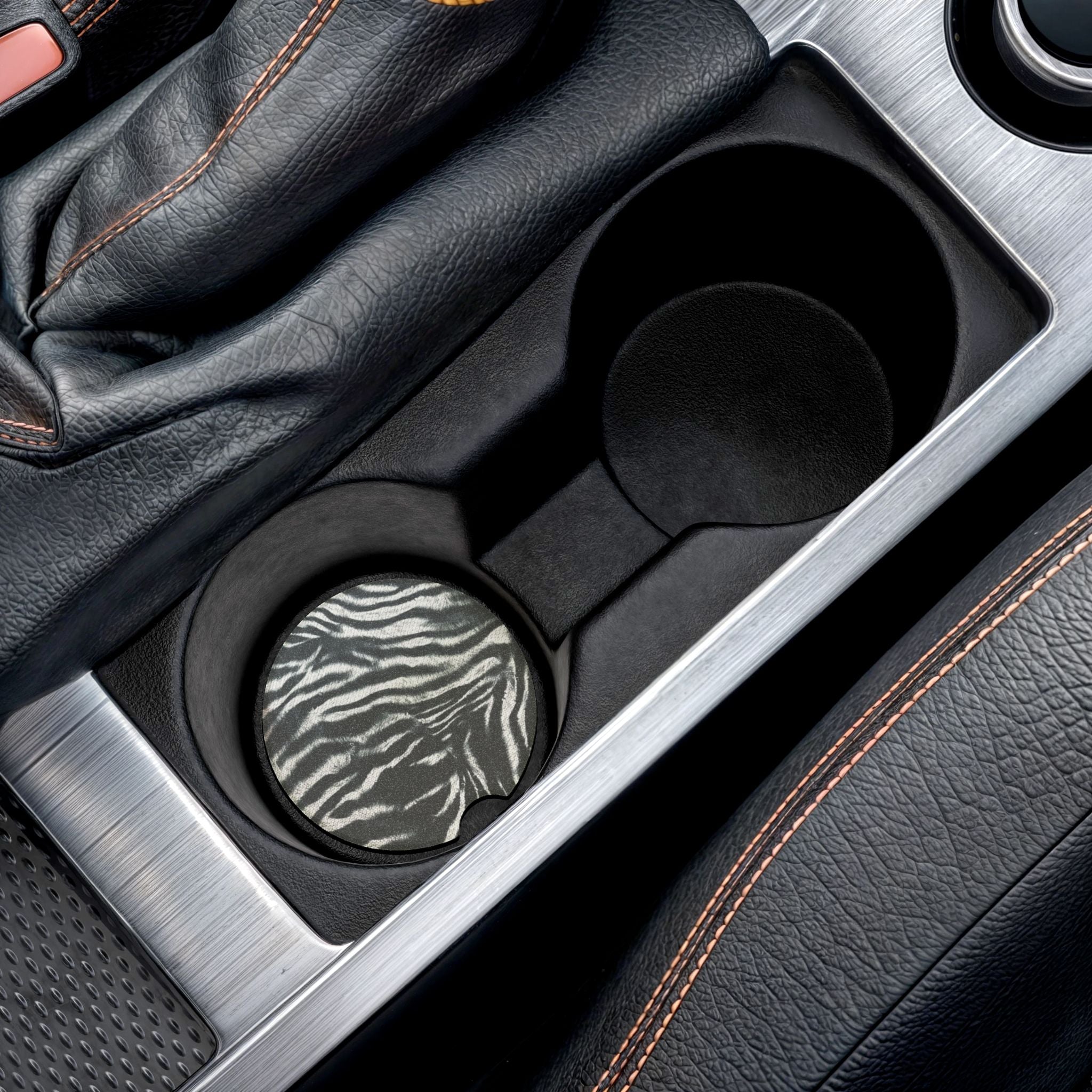 Zebra Car Cupholder Coaster - Made of Soapstone