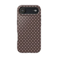 Brown with Pink Dots Phone Case  - Tough Impact-Resistant Case