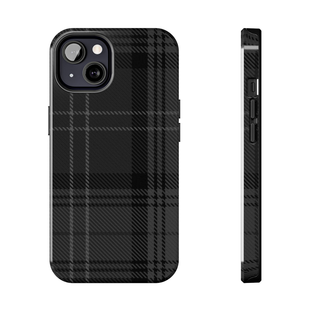 Black Plaid Gingham Phone Case