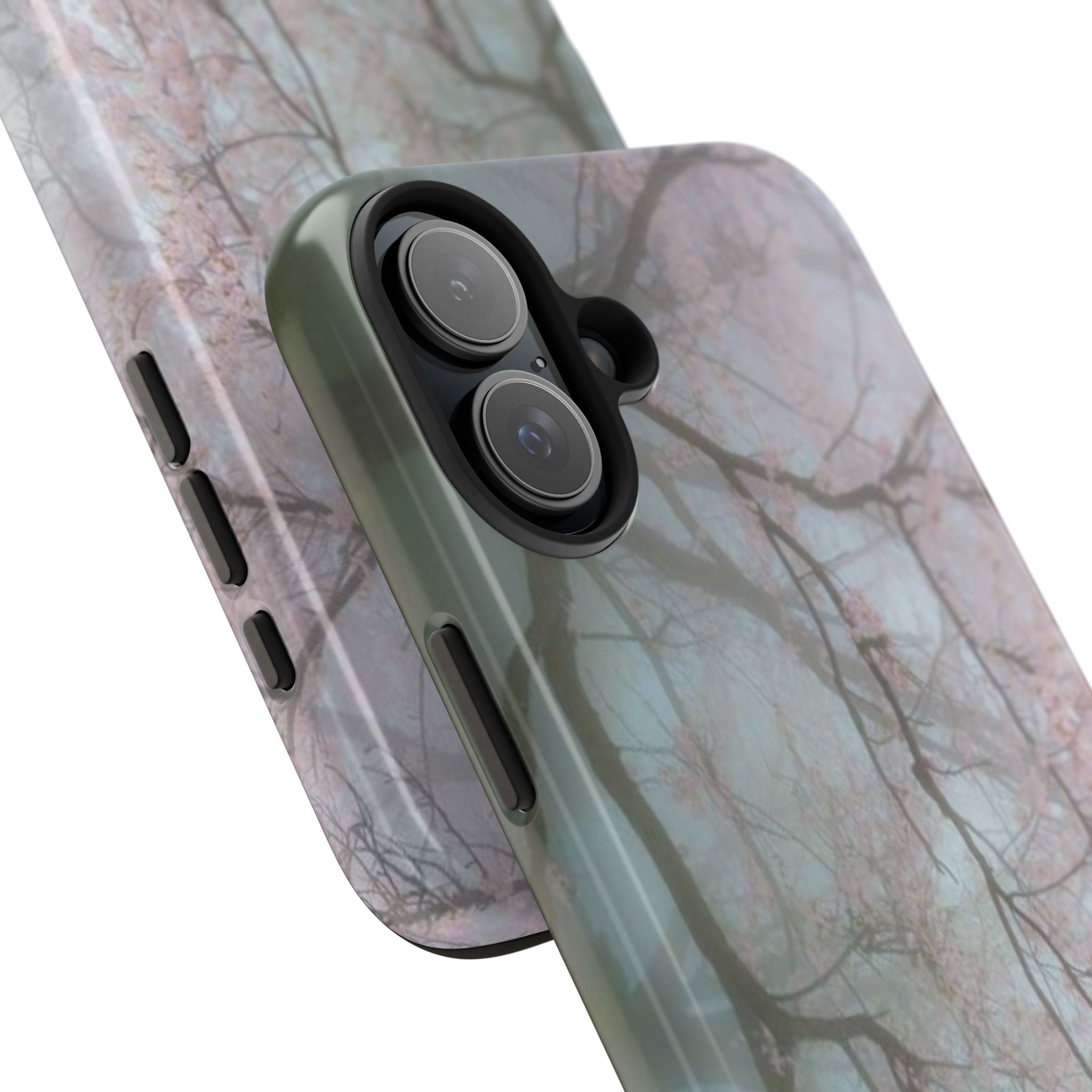 Foggy Cherry Blossom Cyber Phone Case  - Tough Impact-Resistant Case