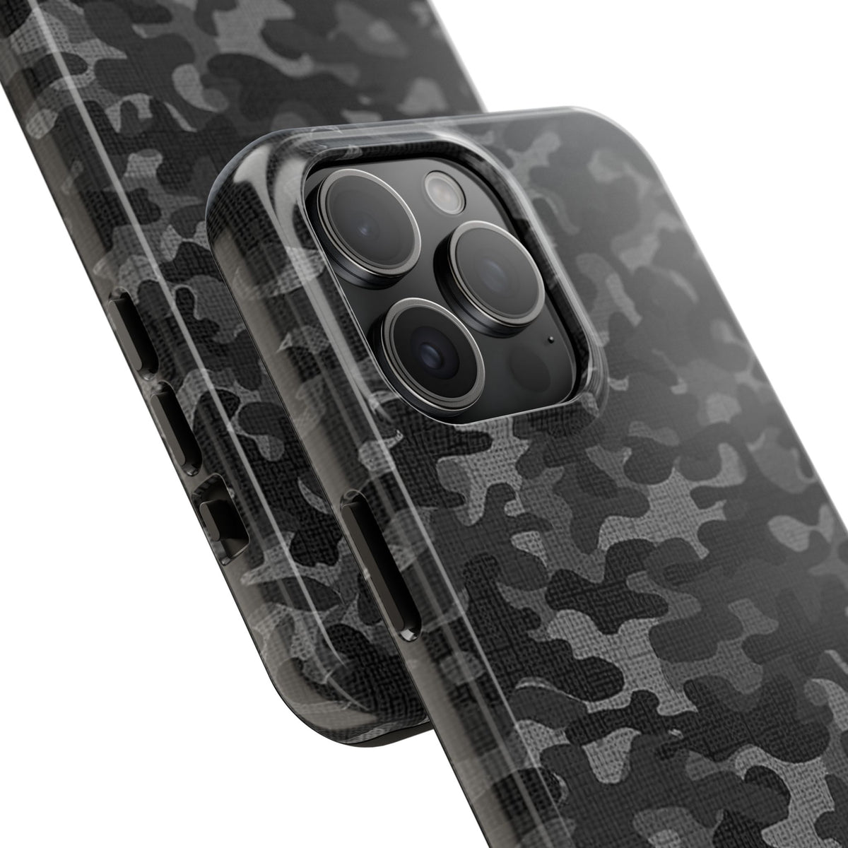 Black Camo Print Phone Case  - Tough Impact-Resistant Cases