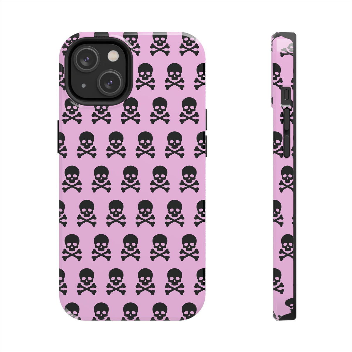 Pink Punk Skull Print Phone Case