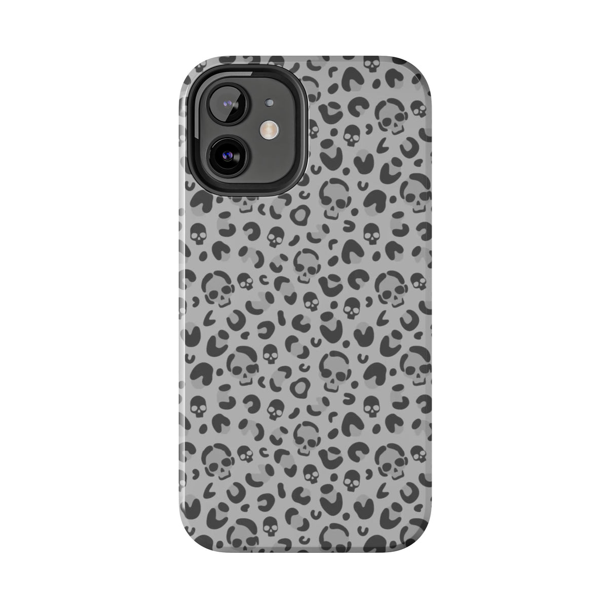 Skull Cheetah Grey Leopard Phone Case