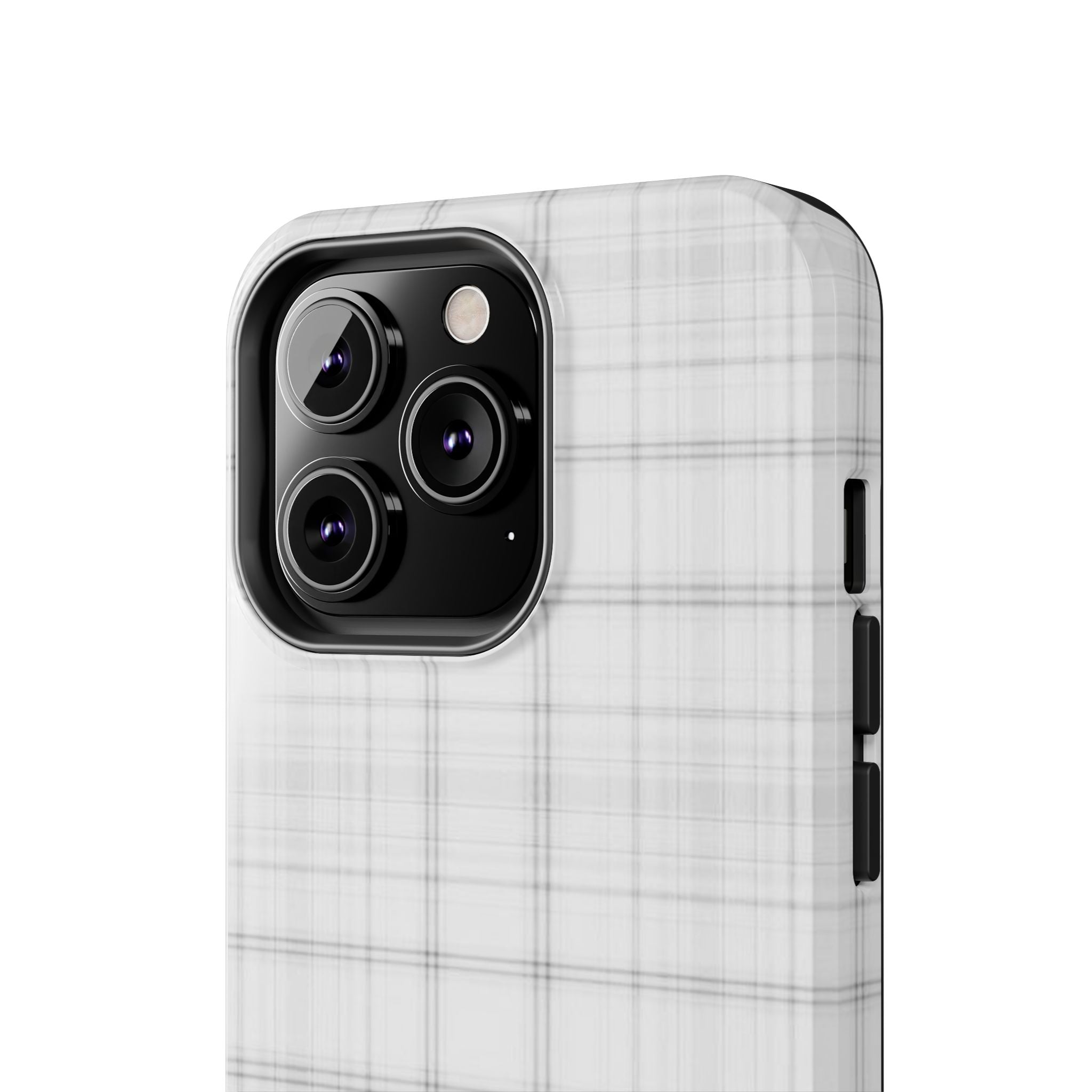 White Gingham Phone Case