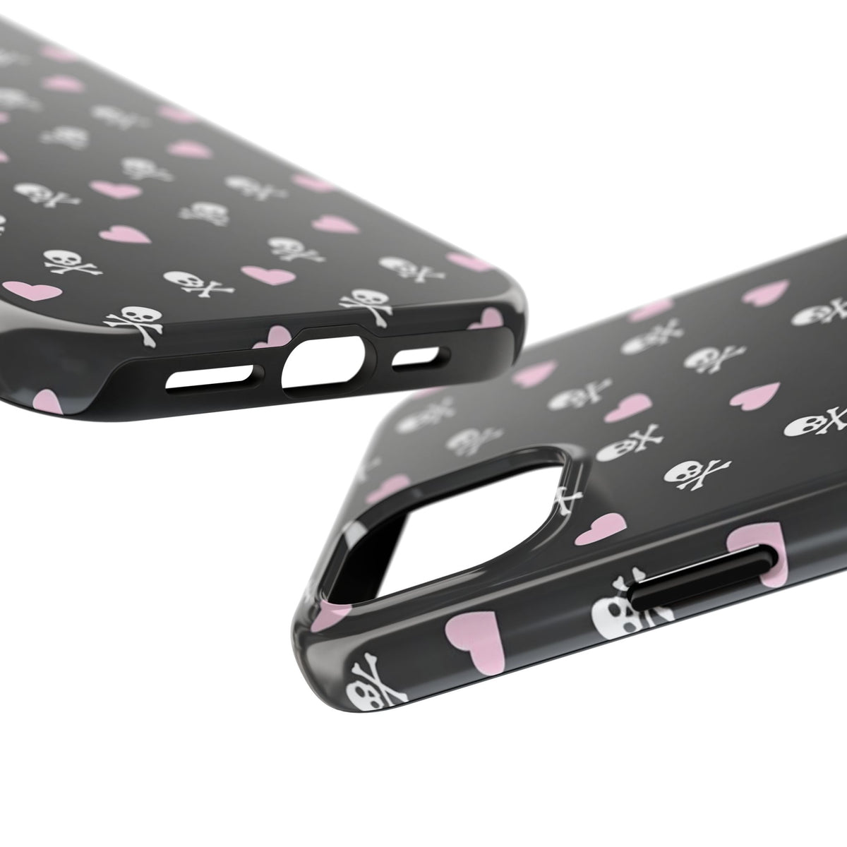 Cute Skulls and Hearts Phone Case  - Tough Impact-Resistant Case