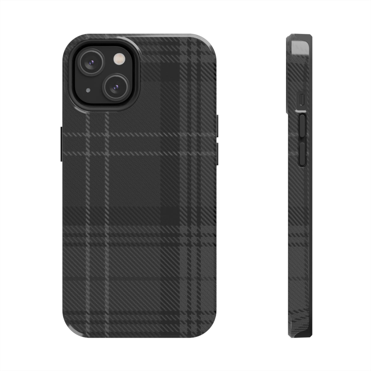 Black Plaid Gingham Phone Case