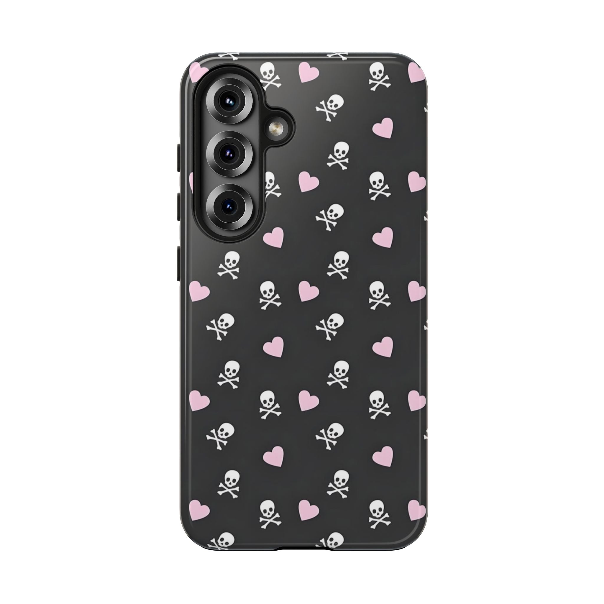 Cute Skulls and Hearts Phone Case  - Tough Impact-Resistant Case