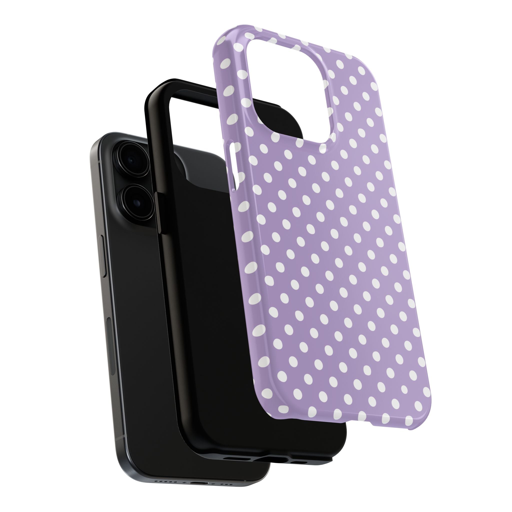 Purple Polka Dot Phone Case  - Tough Impact-Resistant Case