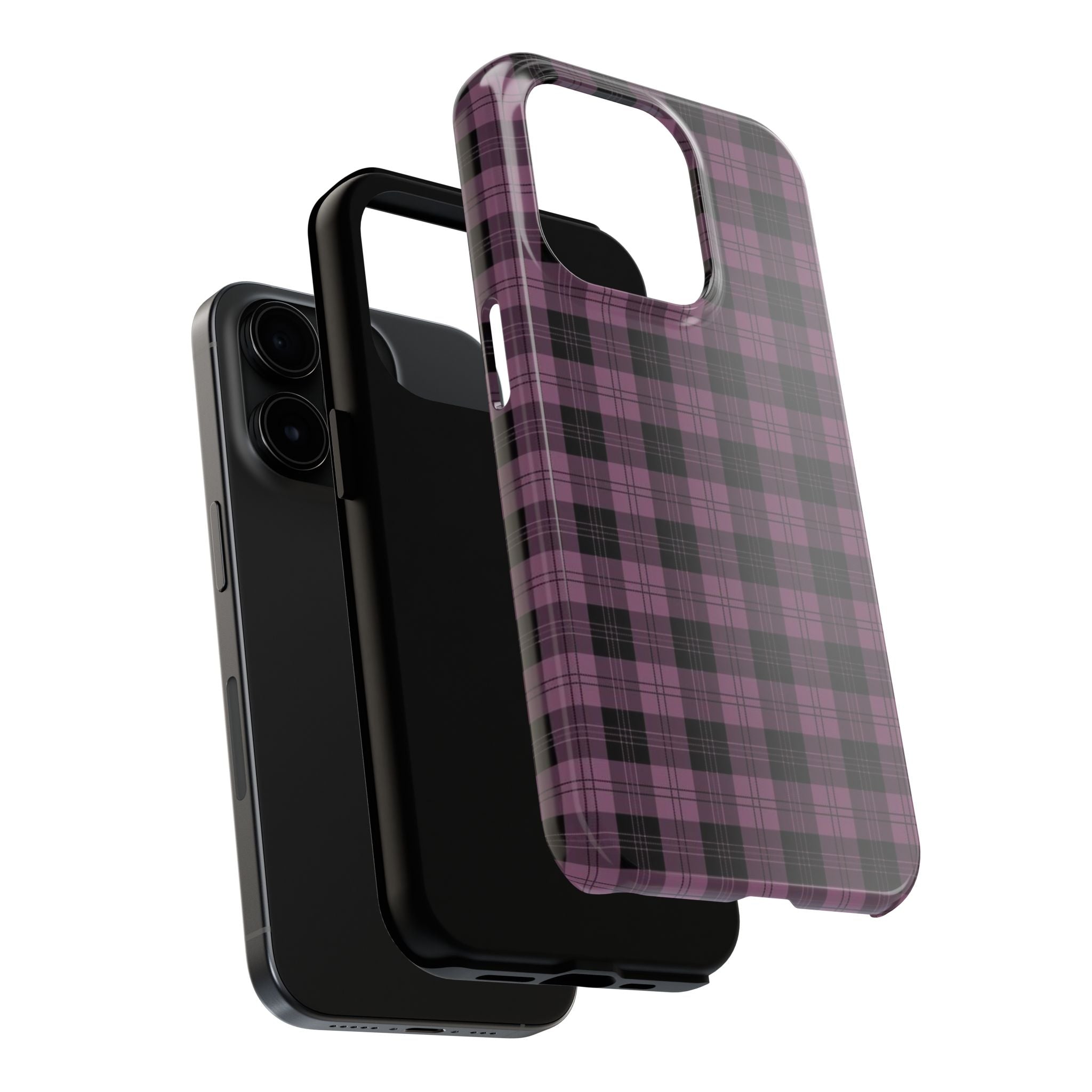 Emo Dark Pink Gingham Plaid Phone Case  - Tough Impact-Resistant Case