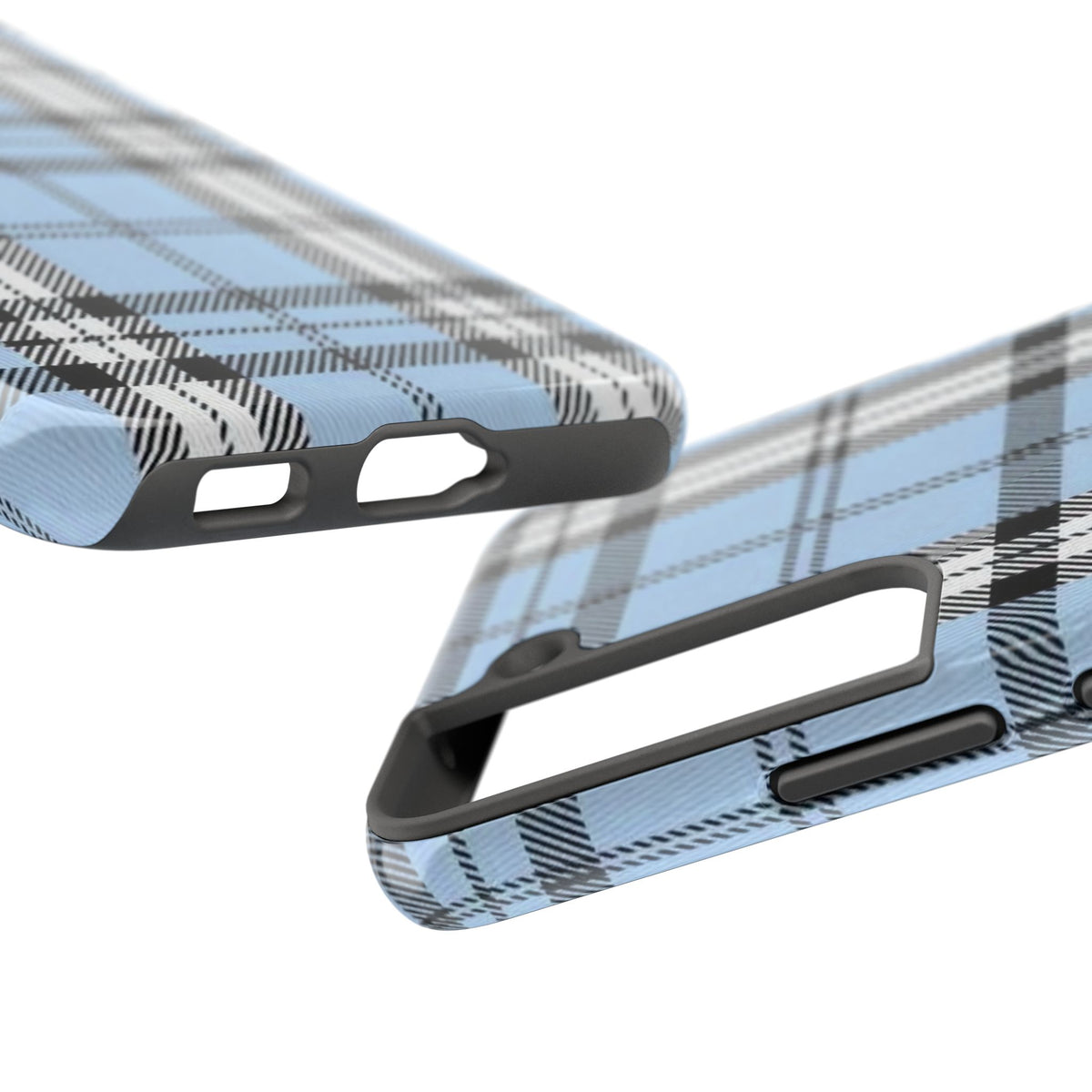 Light Baby Blue Gingham Plaid Phone Case